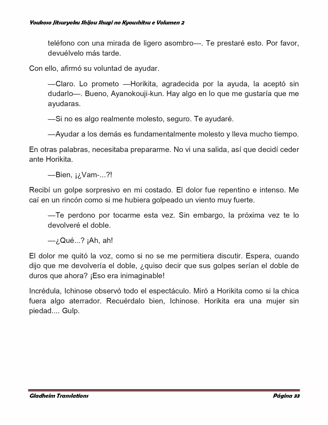 Página 33 del Manga