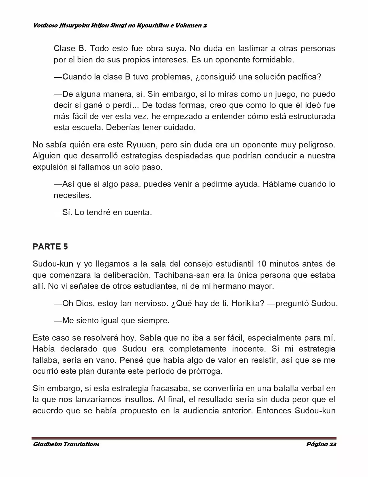 Página 23 del Manga