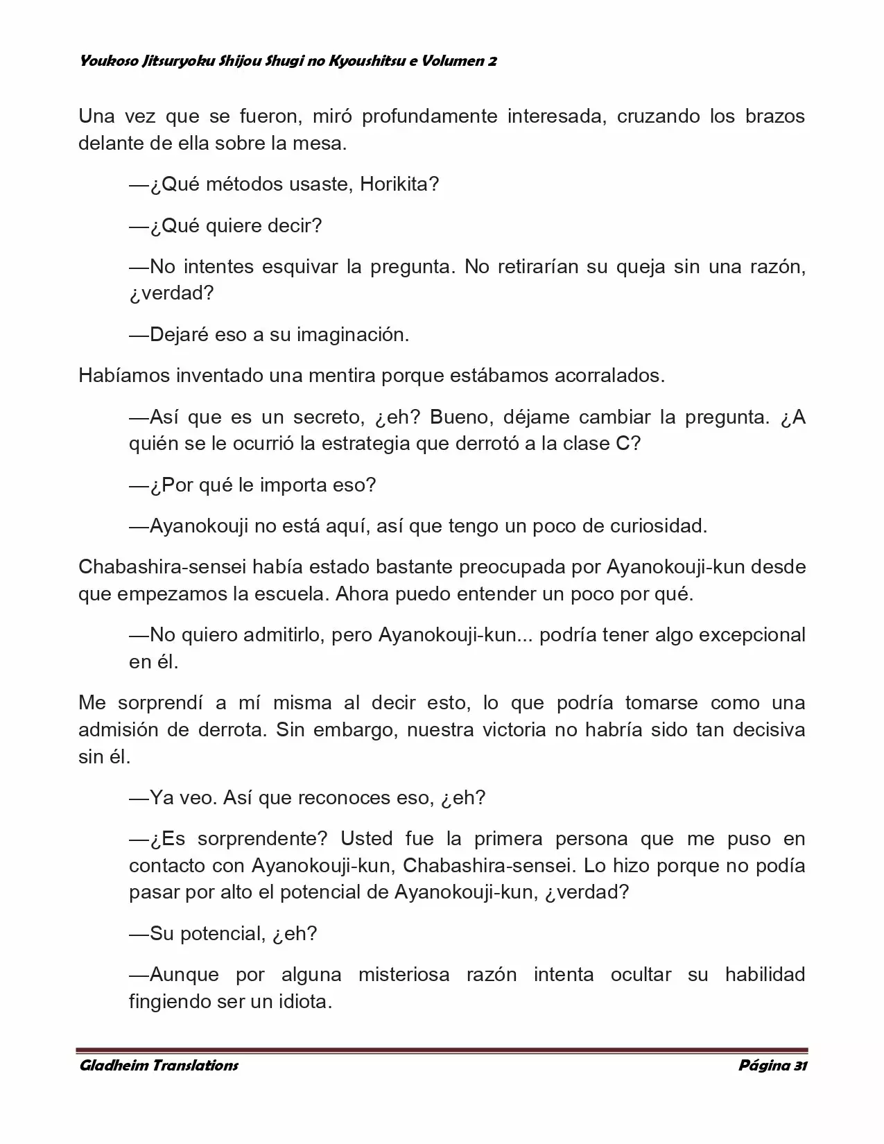 Página 31 del Manga