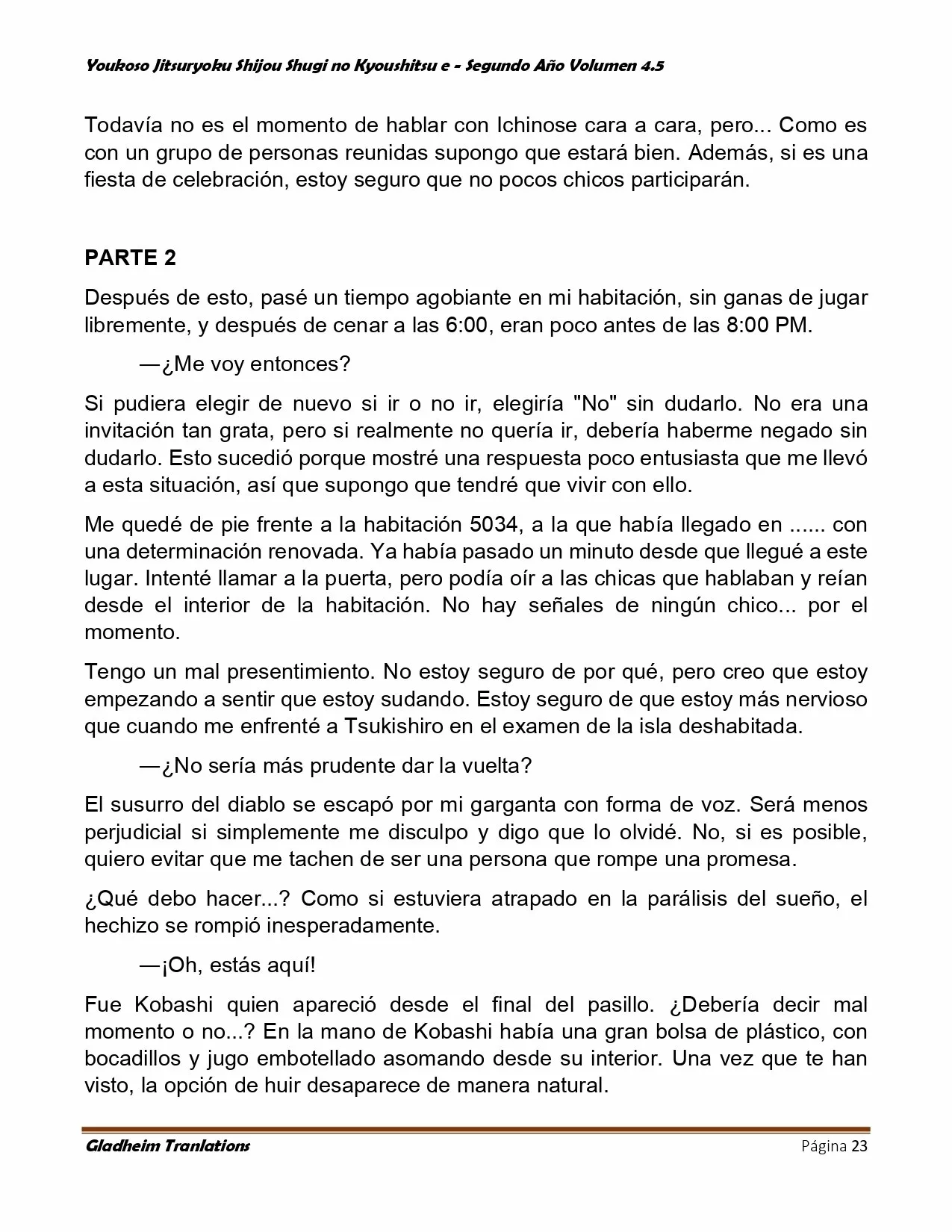 Página 23 del Manga