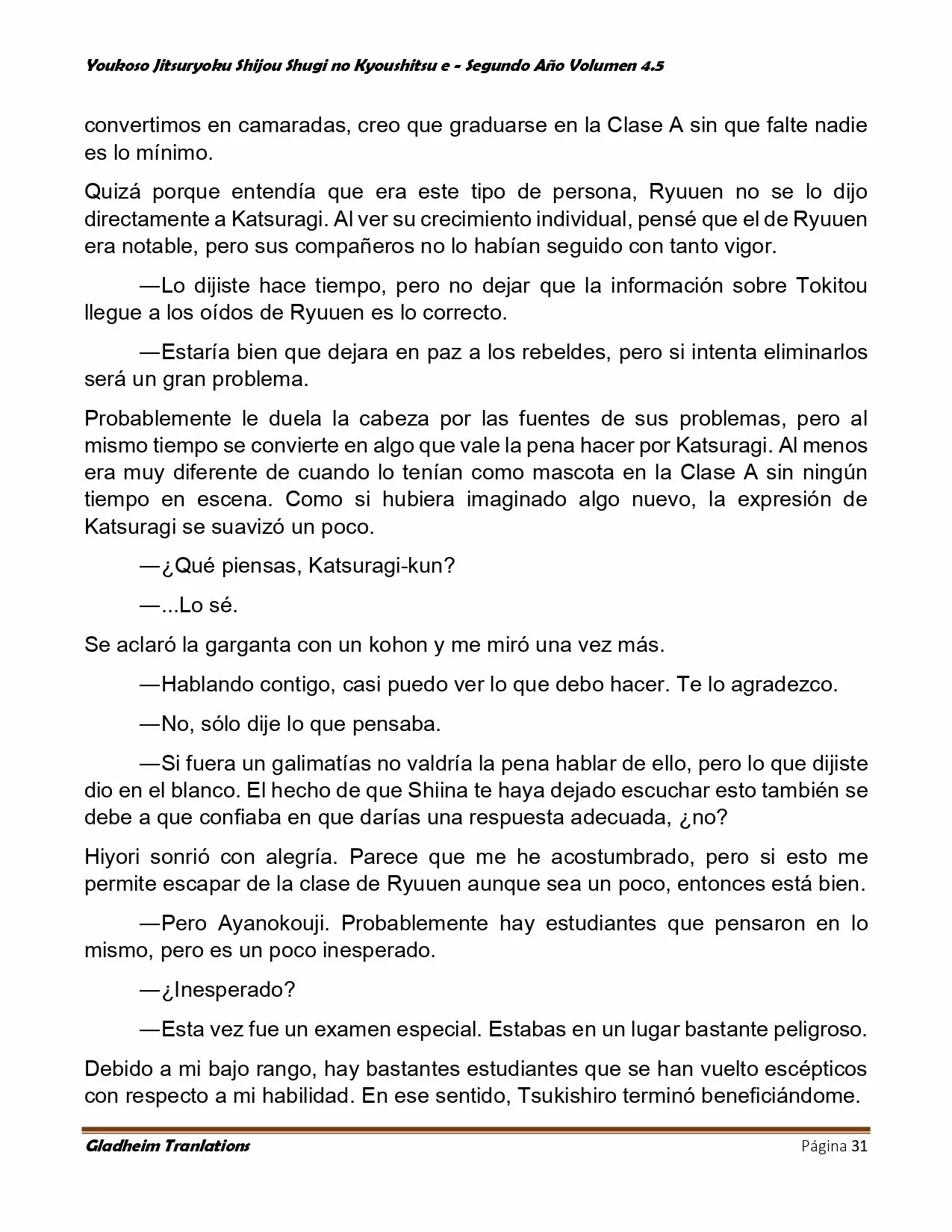 Página 31 del Manga