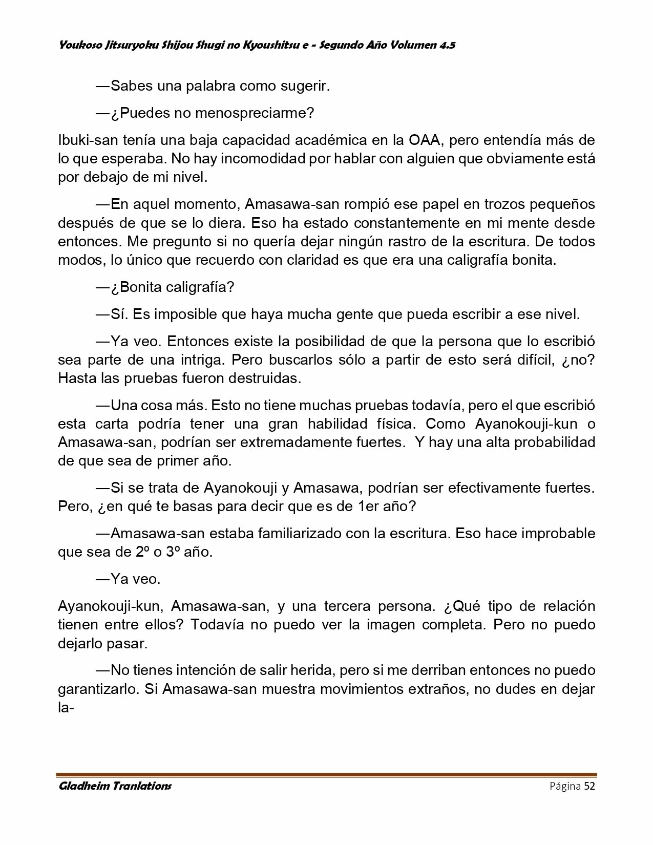 Página 52 del Manga