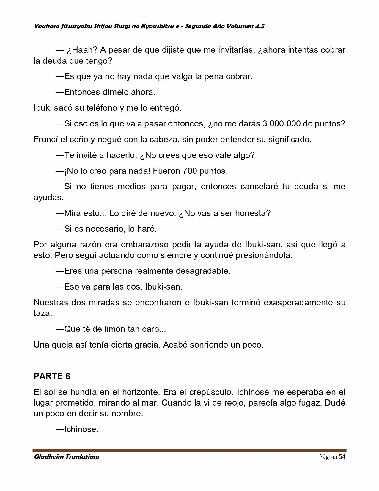 Página 54 del Manga