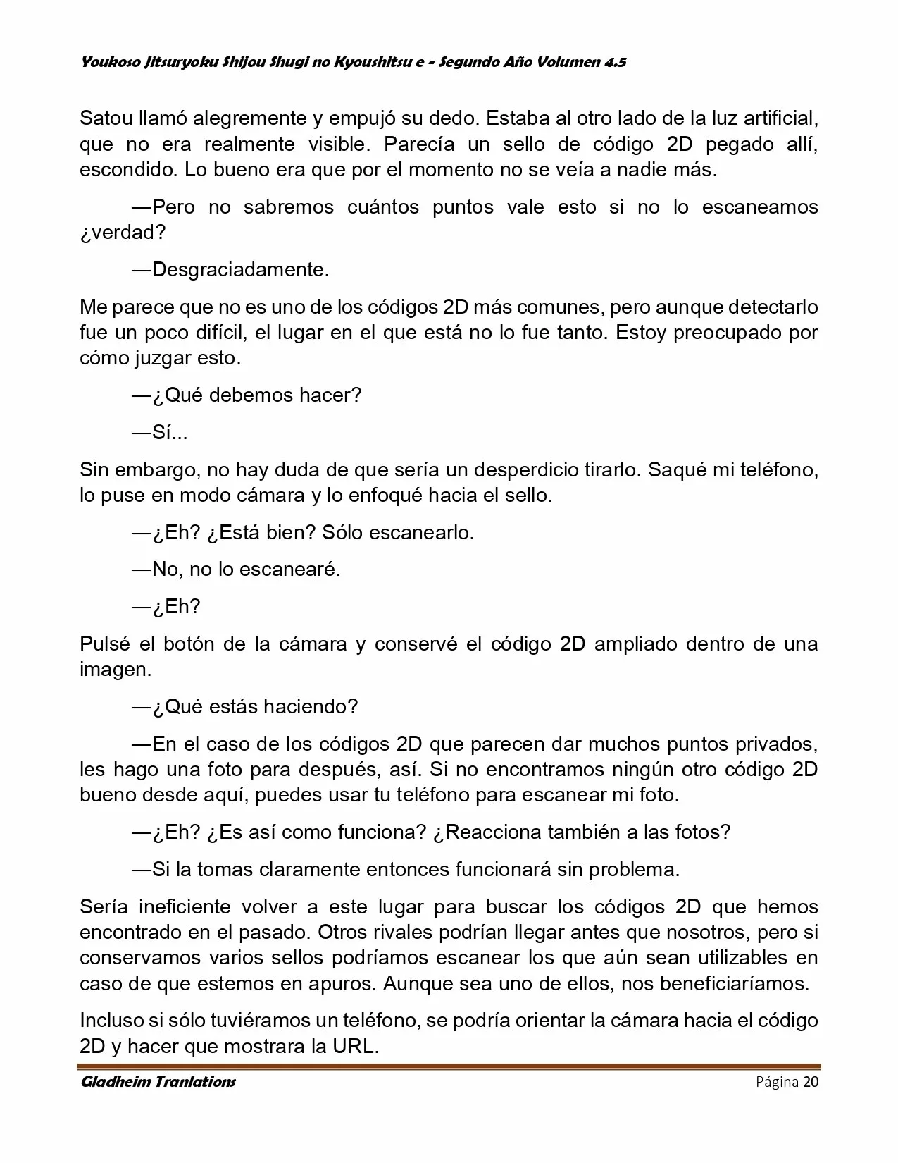 Página 20 del Manga