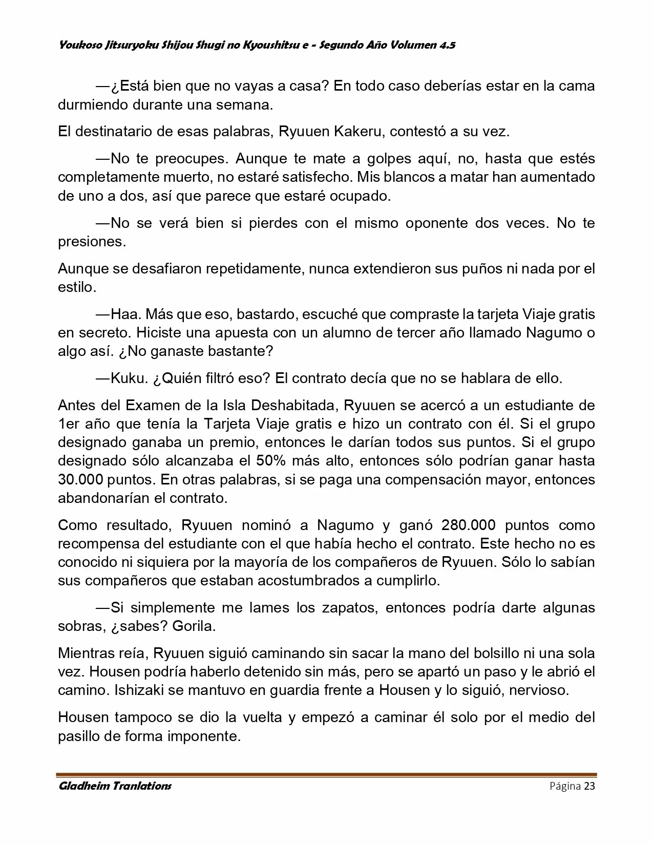 Página 23 del Manga