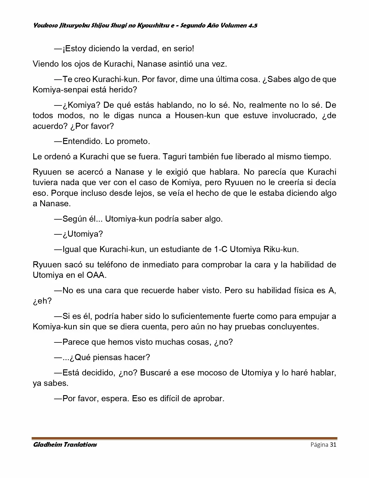 Página 31 del Manga