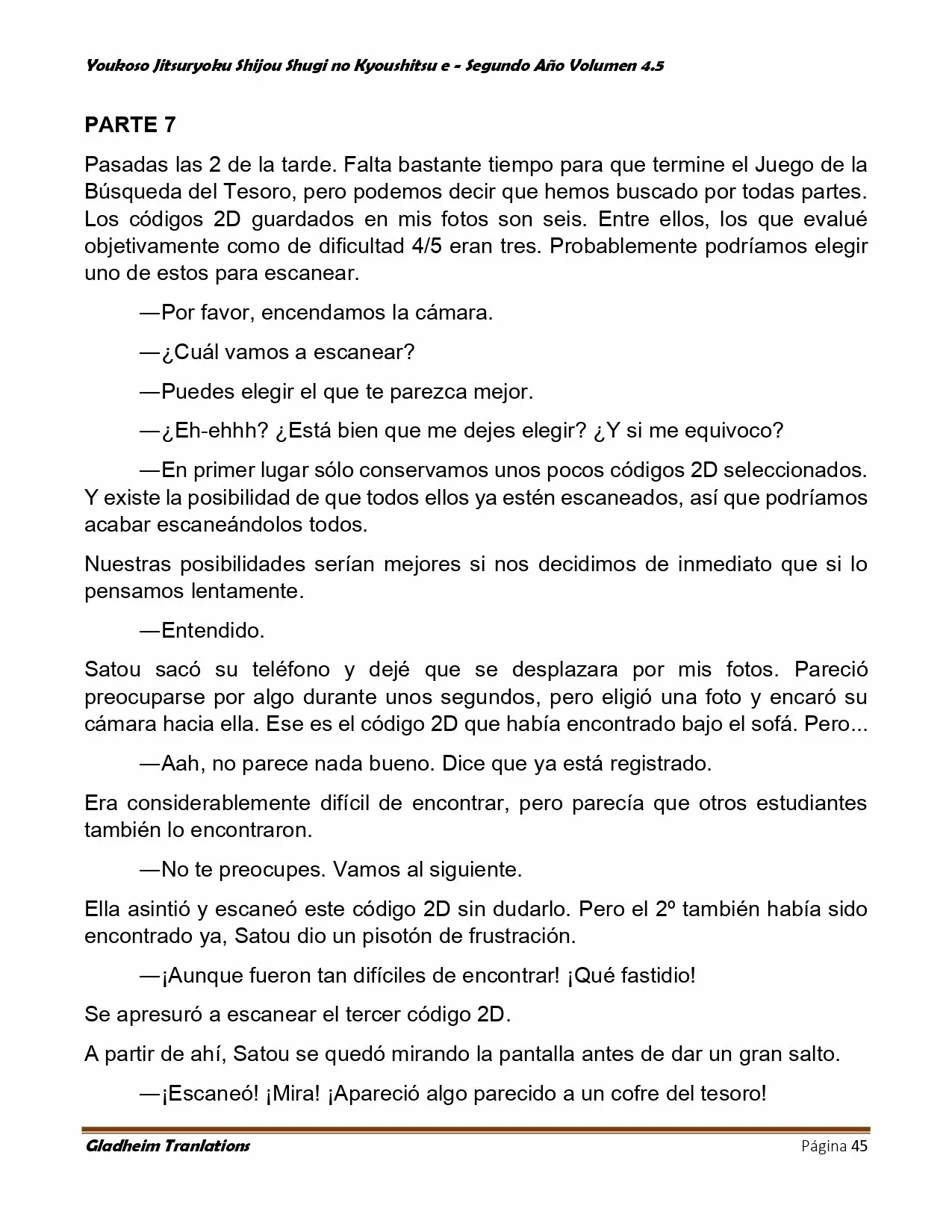 Página 45 del Manga
