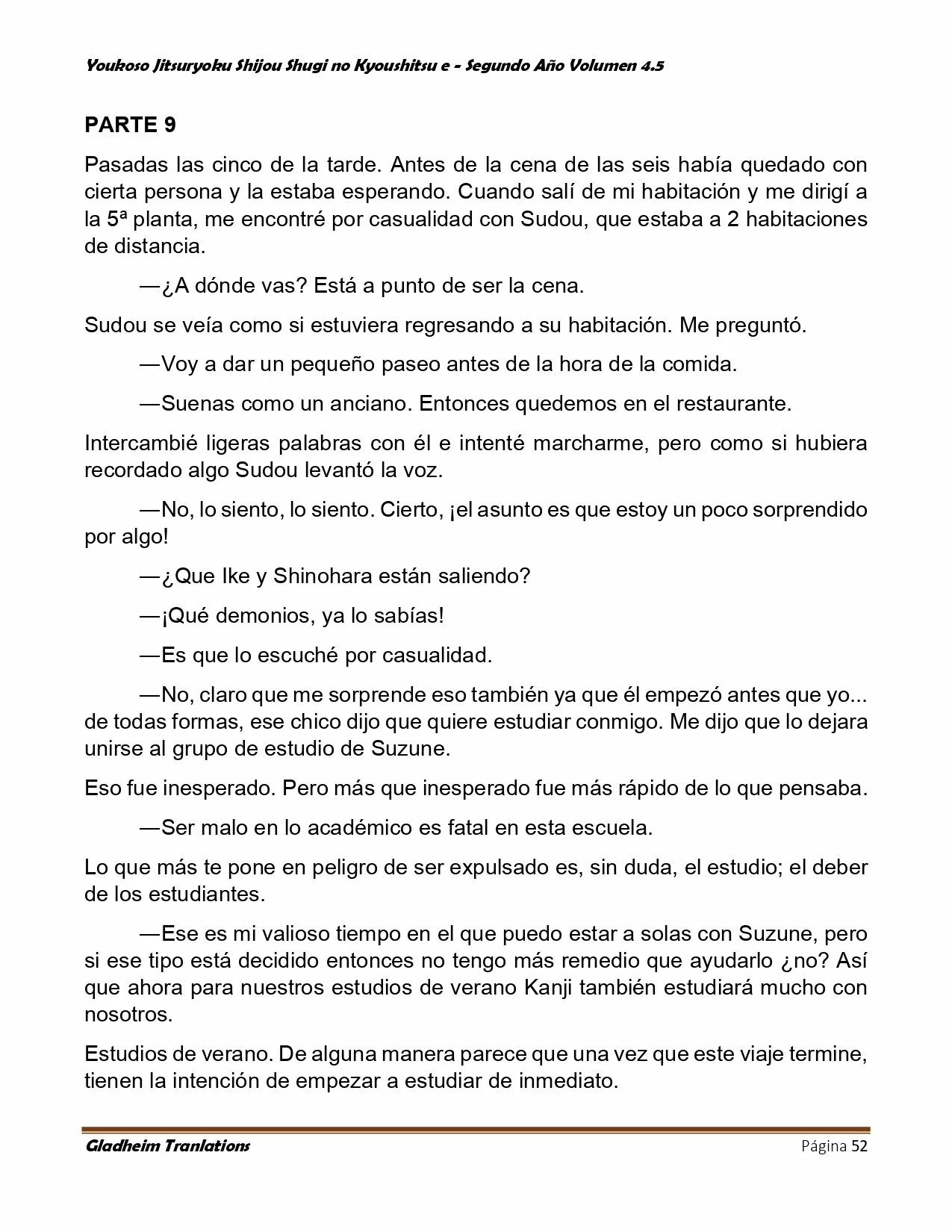 Página 52 del Manga