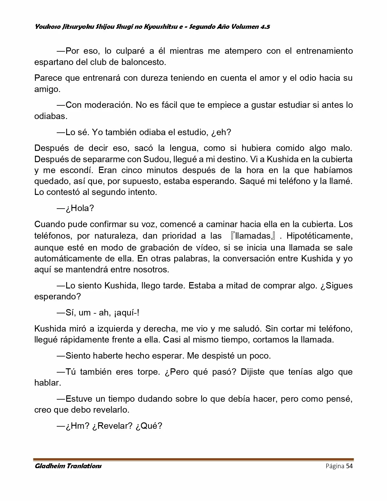 Página 54 del Manga