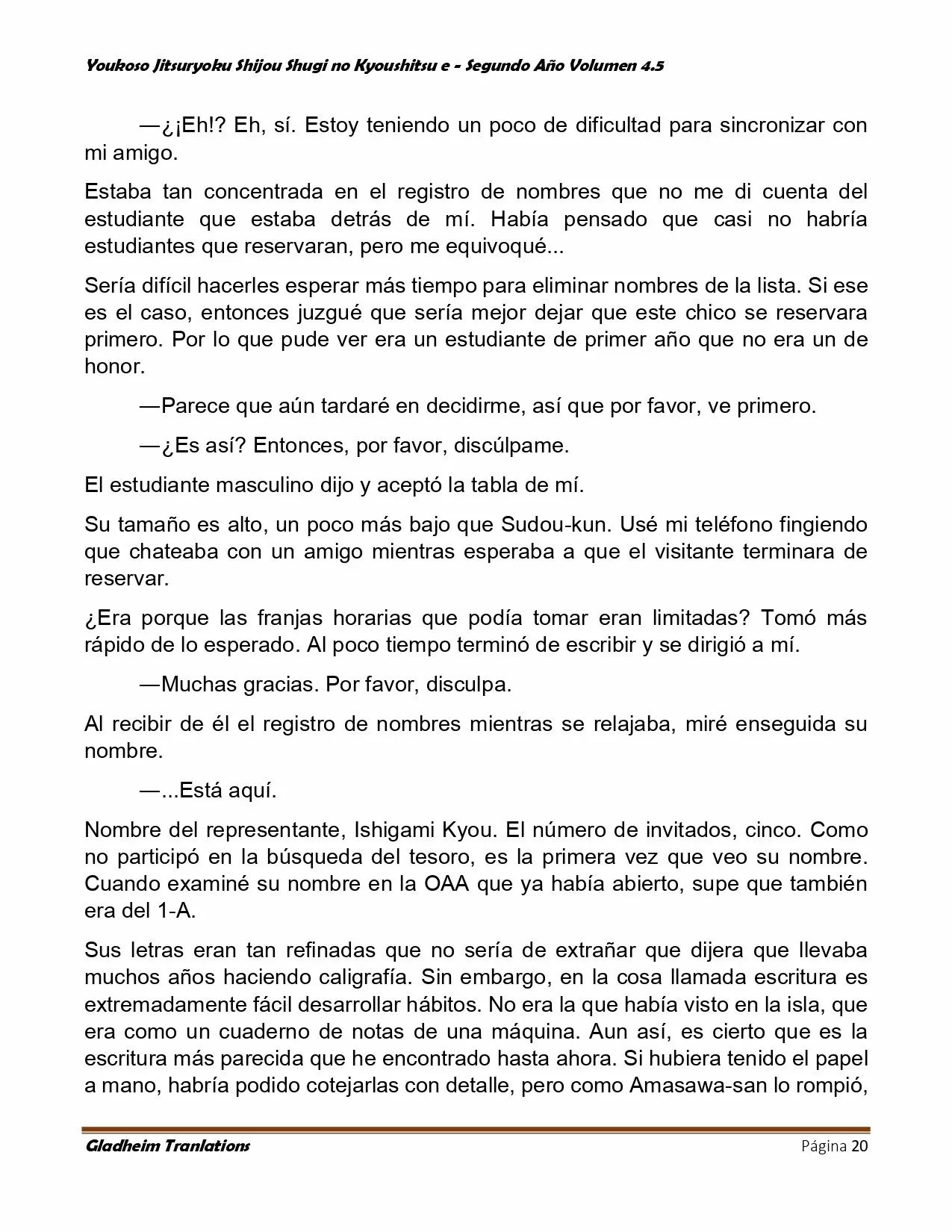 Página 20 del Manga