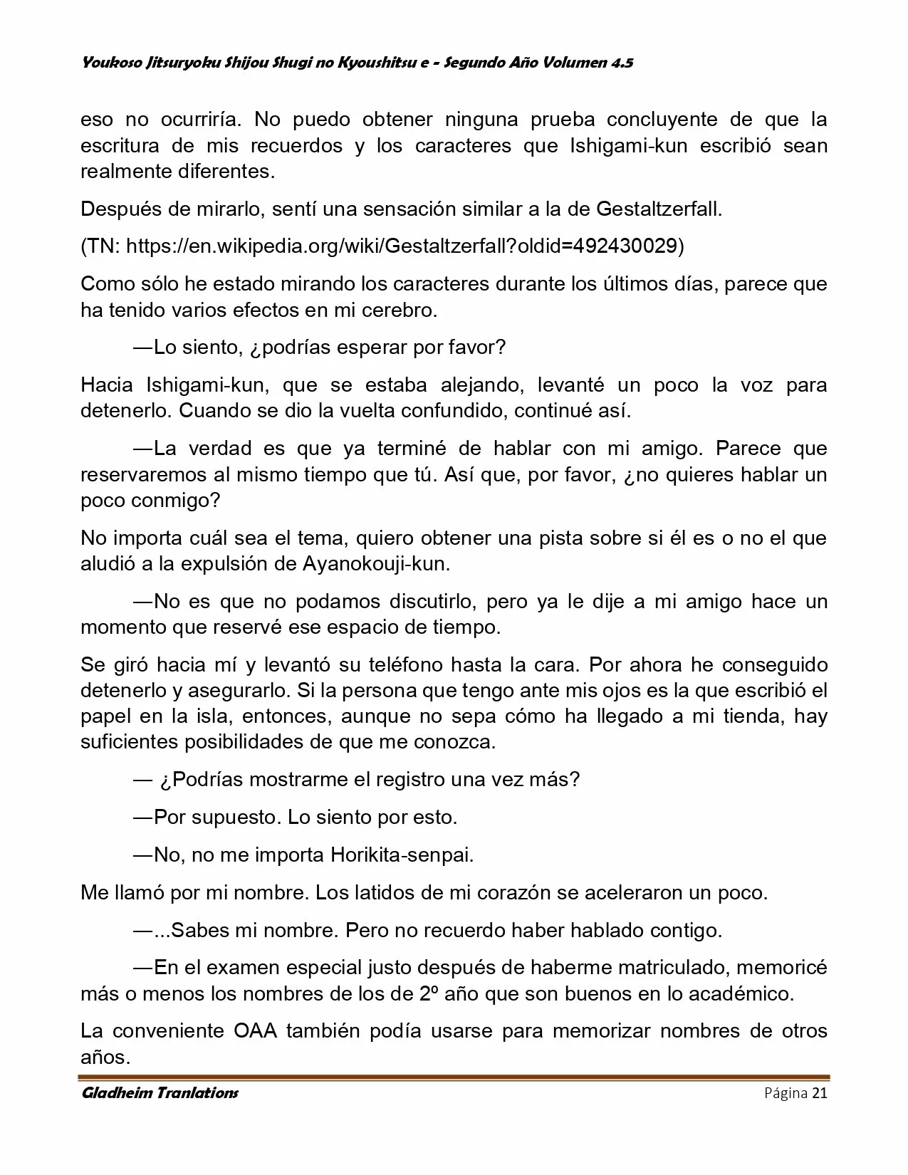 Página 21 del Manga