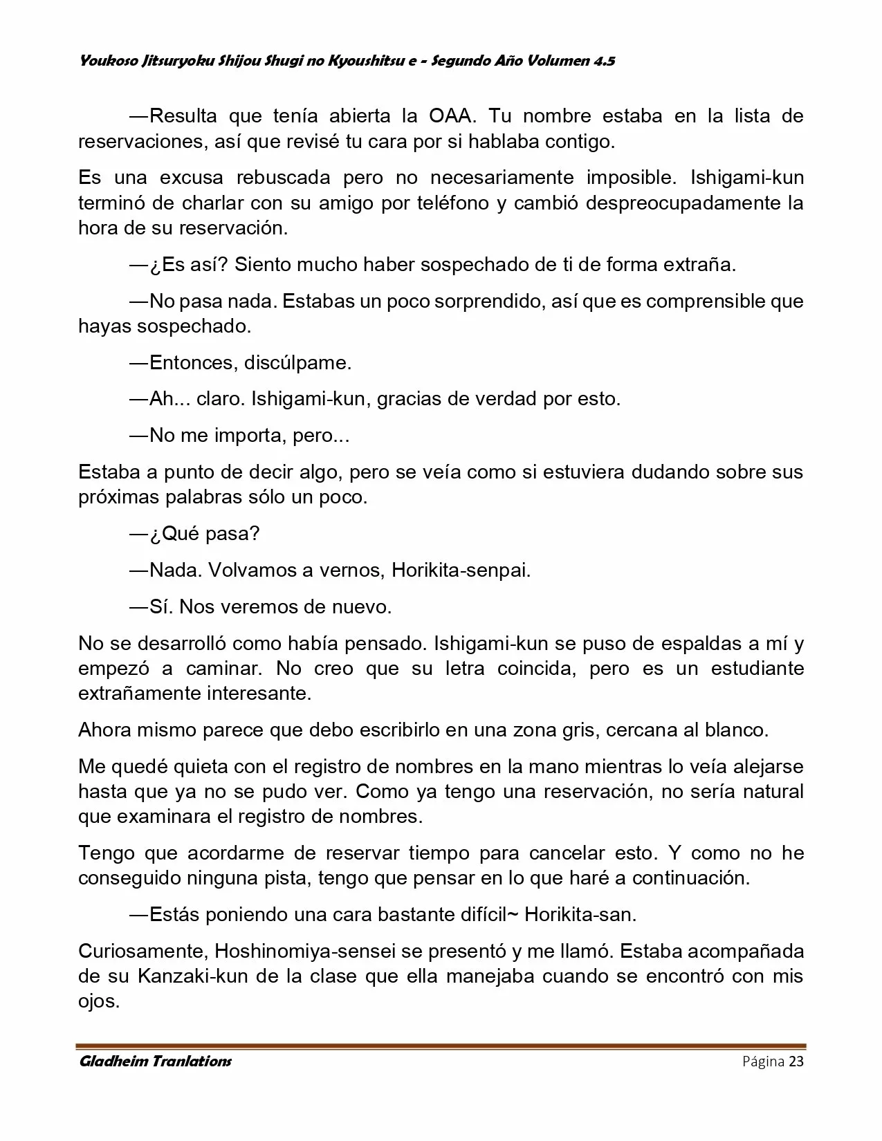 Página 23 del Manga