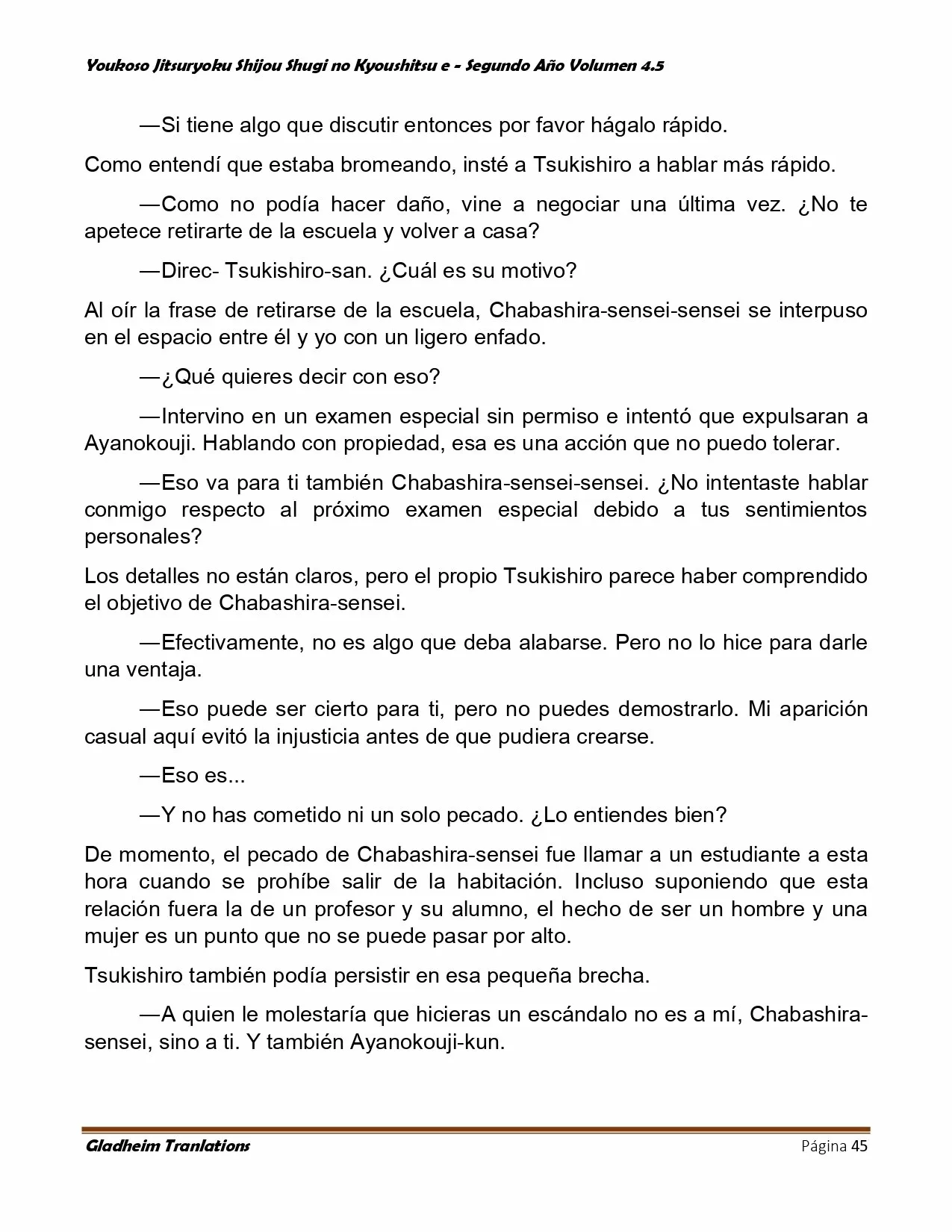 Página 45 del Manga