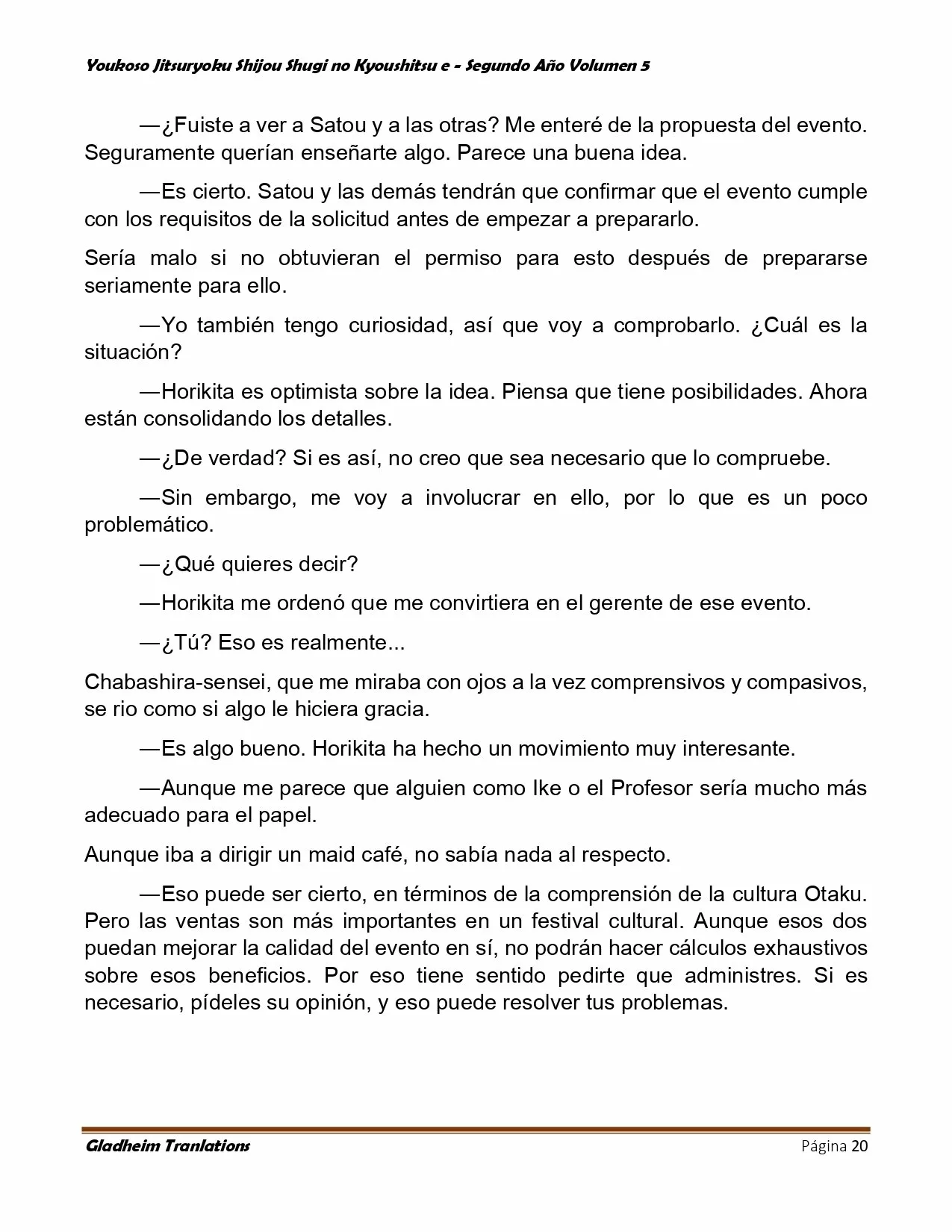 Página 20 del Manga