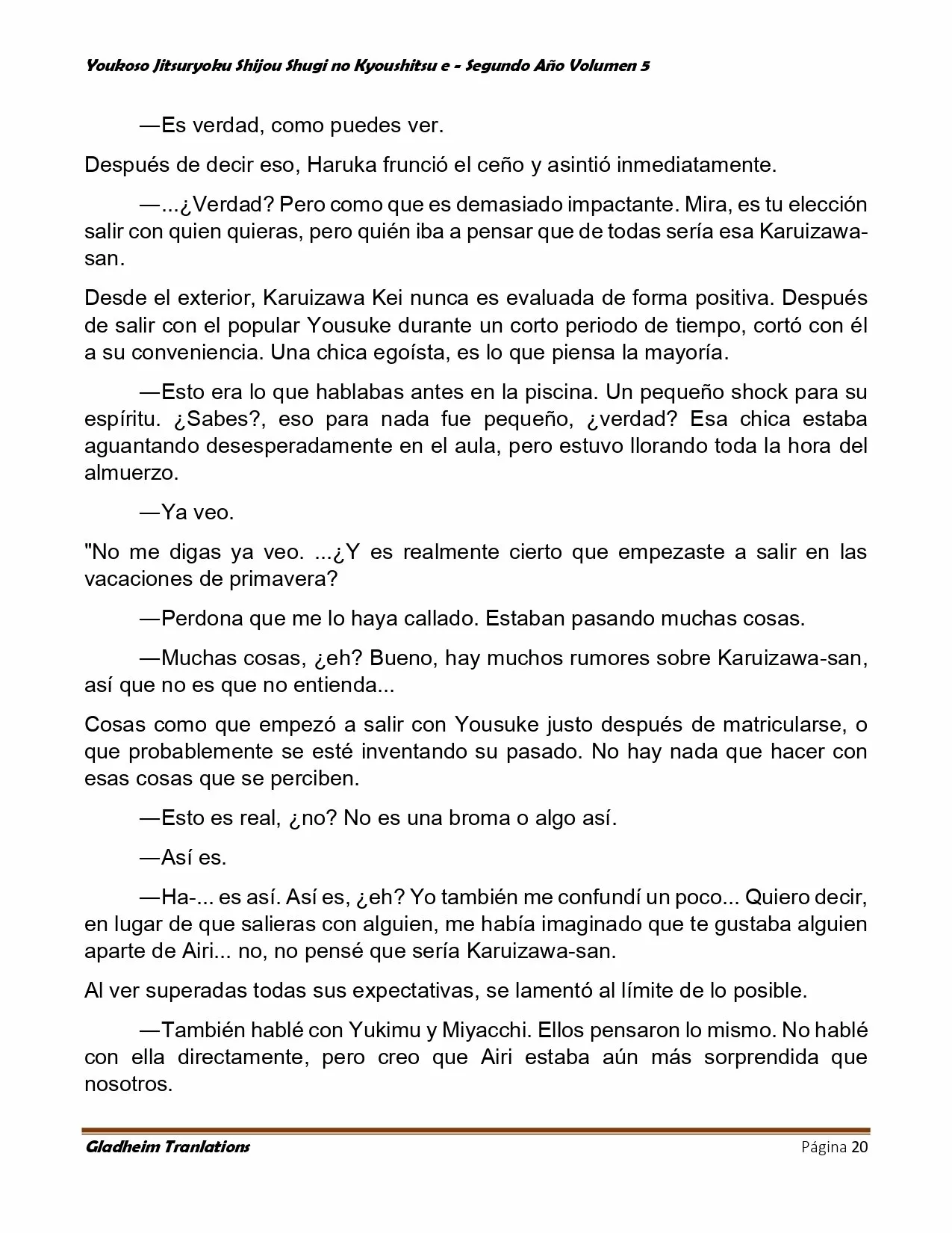 Página 20 del Manga