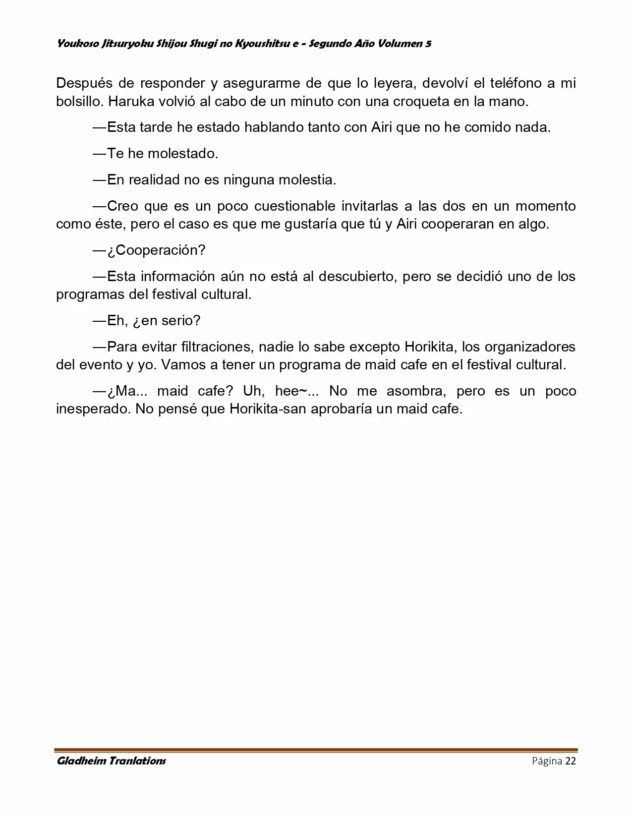 Página 22 del Manga