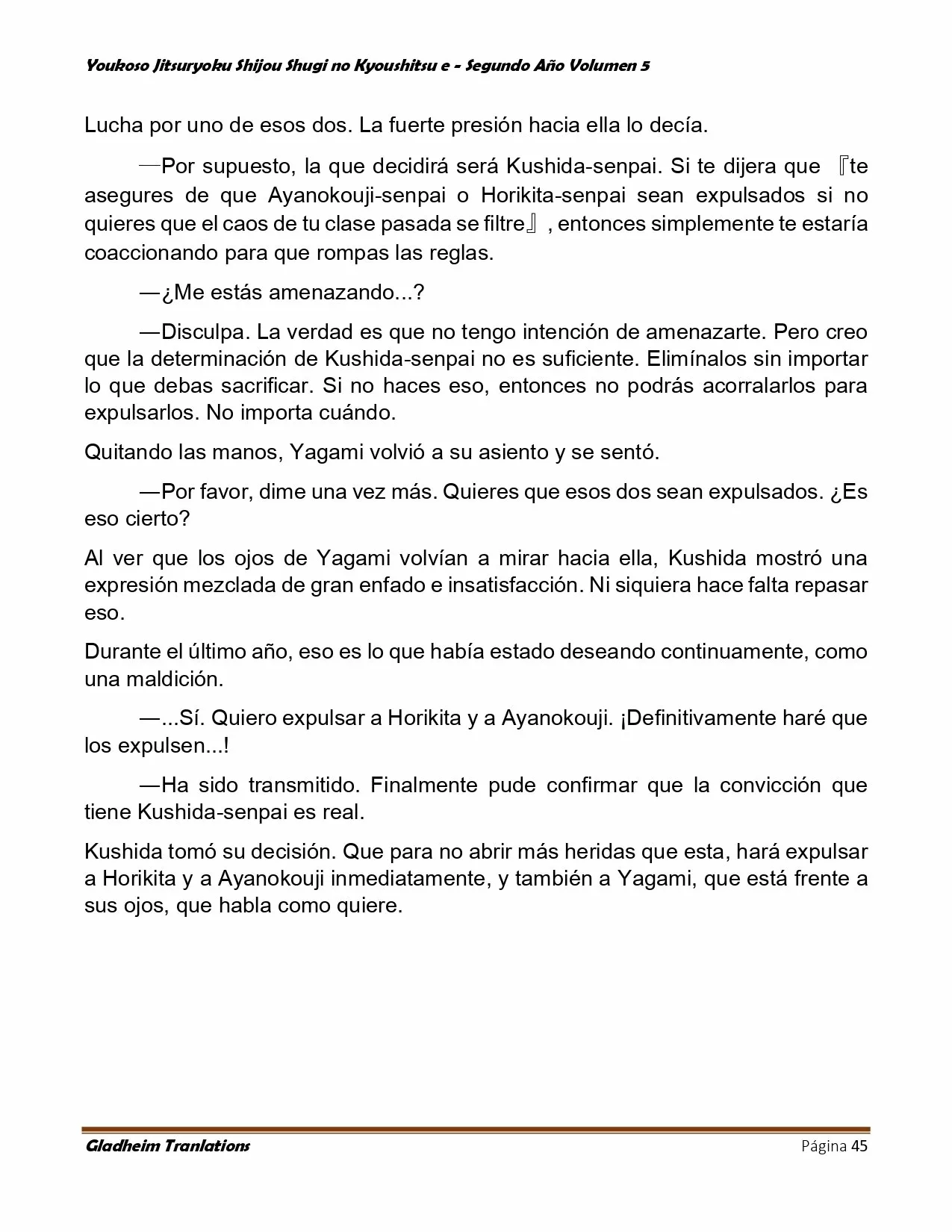Página 45 del Manga