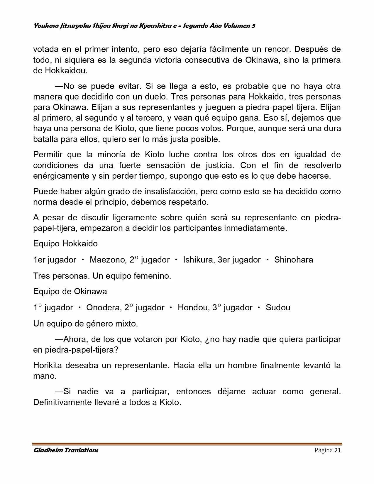 Página 21 del Manga