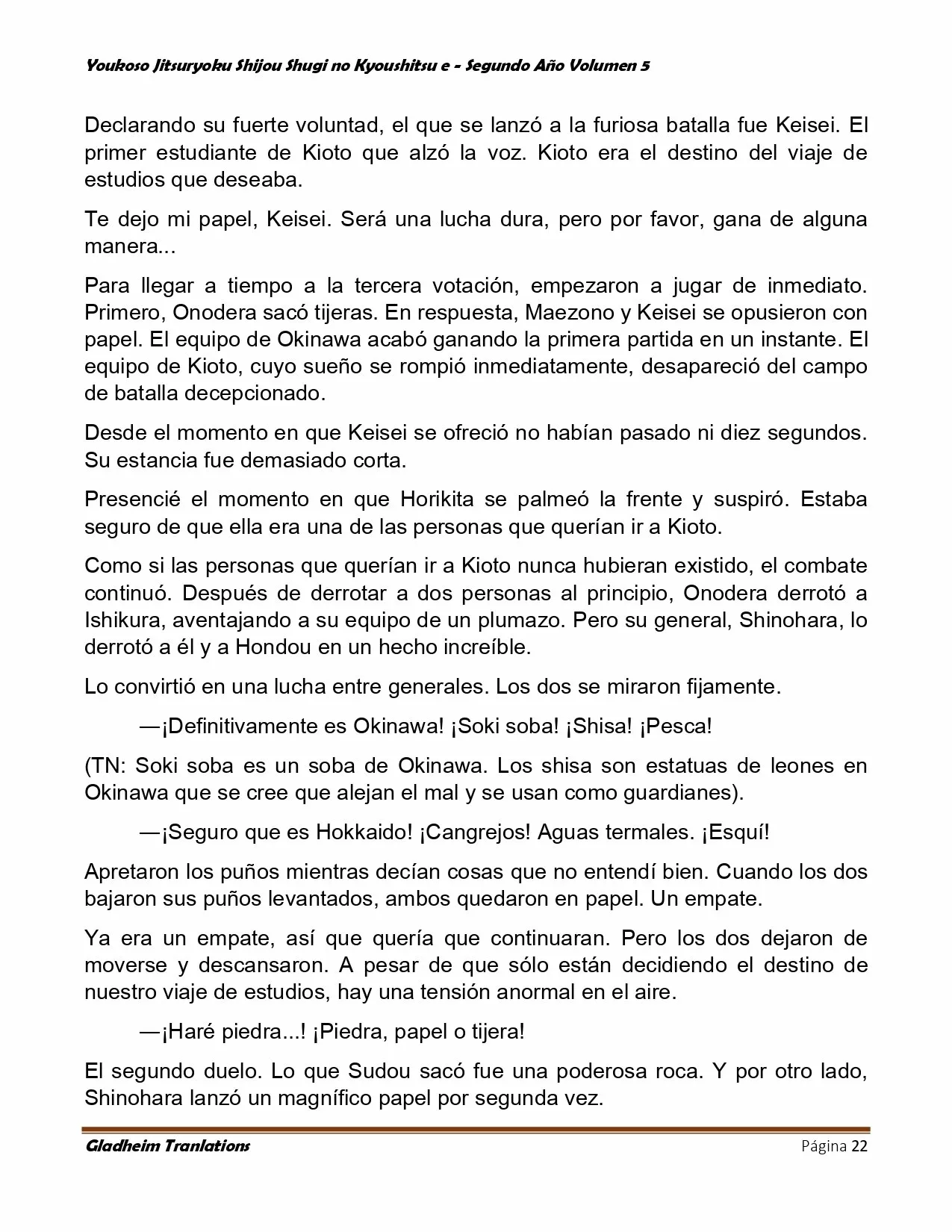 Página 22 del Manga