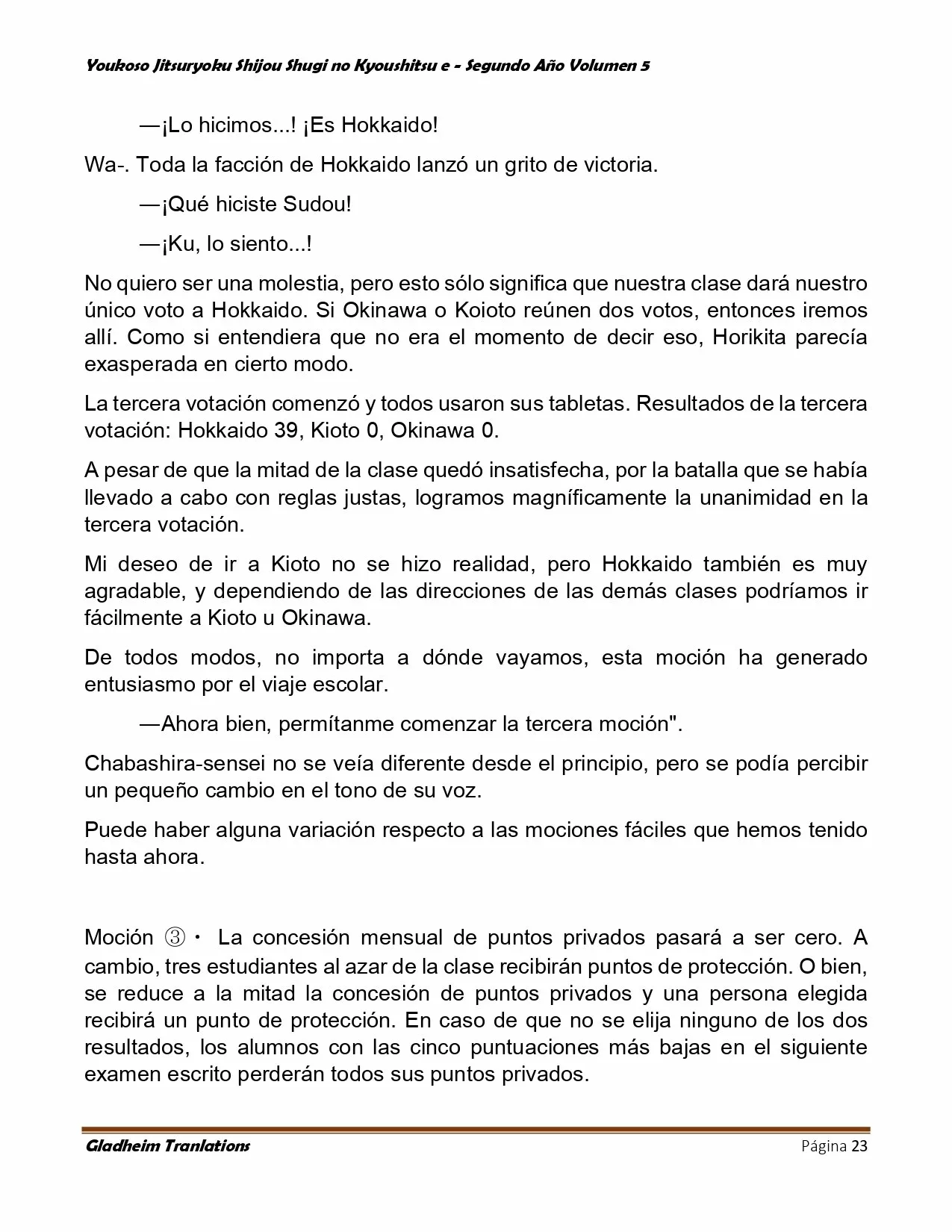 Página 23 del Manga