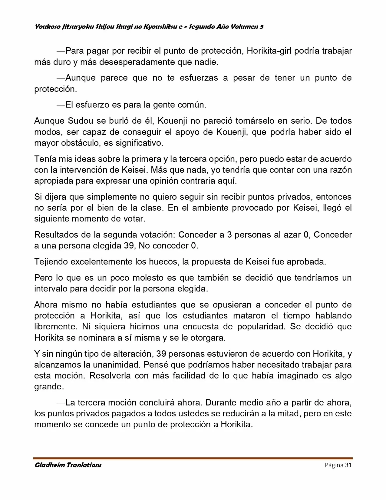 Página 31 del Manga