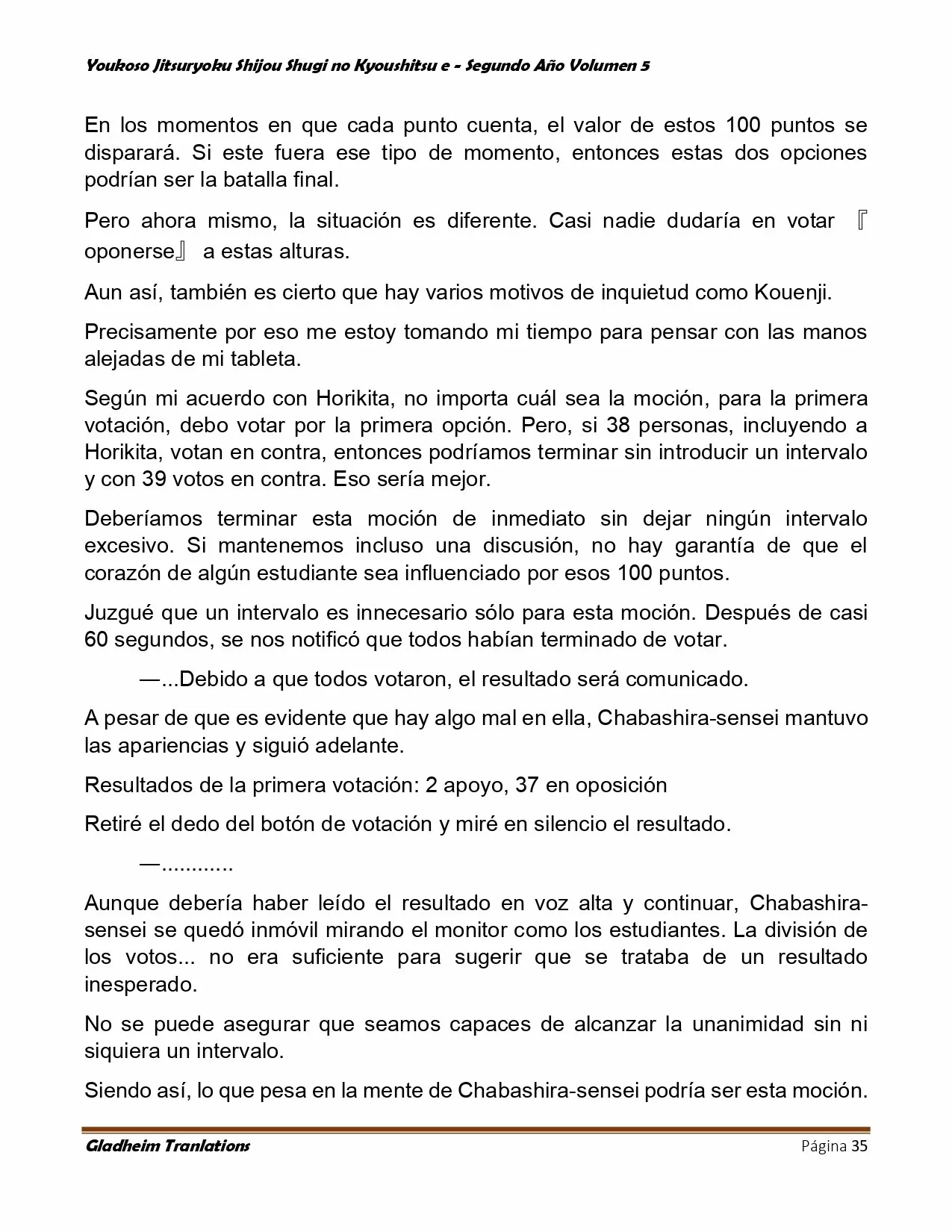 Página 35 del Manga