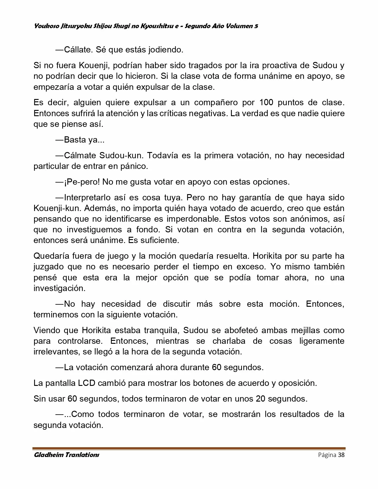 Página 38 del Manga