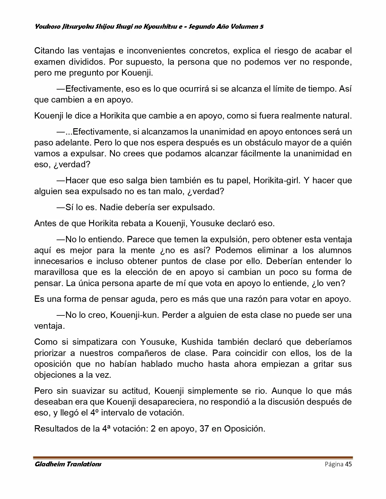 Página 45 del Manga