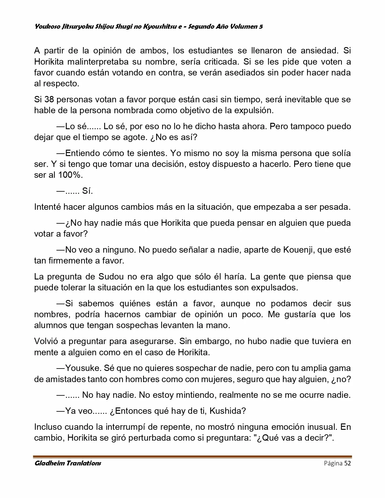 Página 52 del Manga