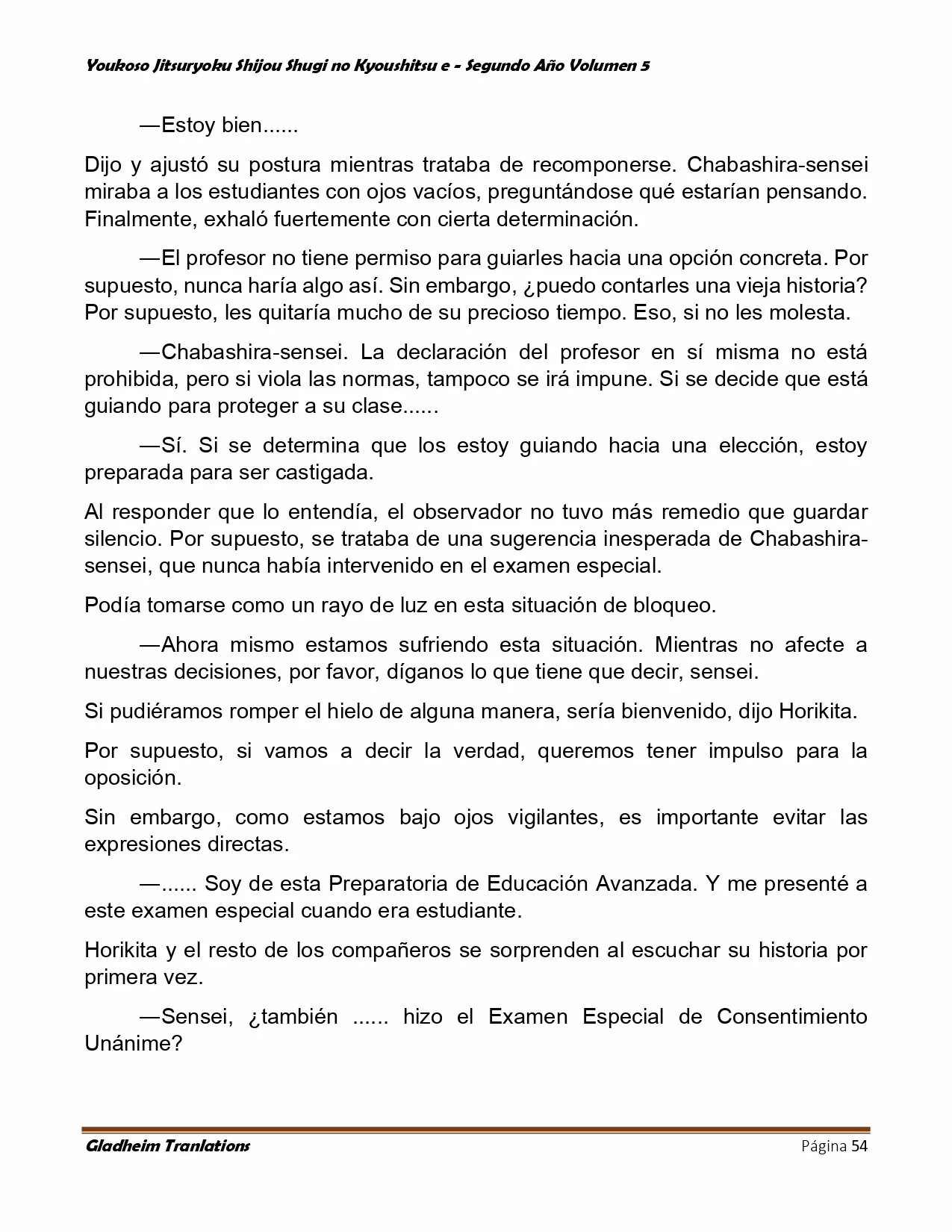 Página 54 del Manga