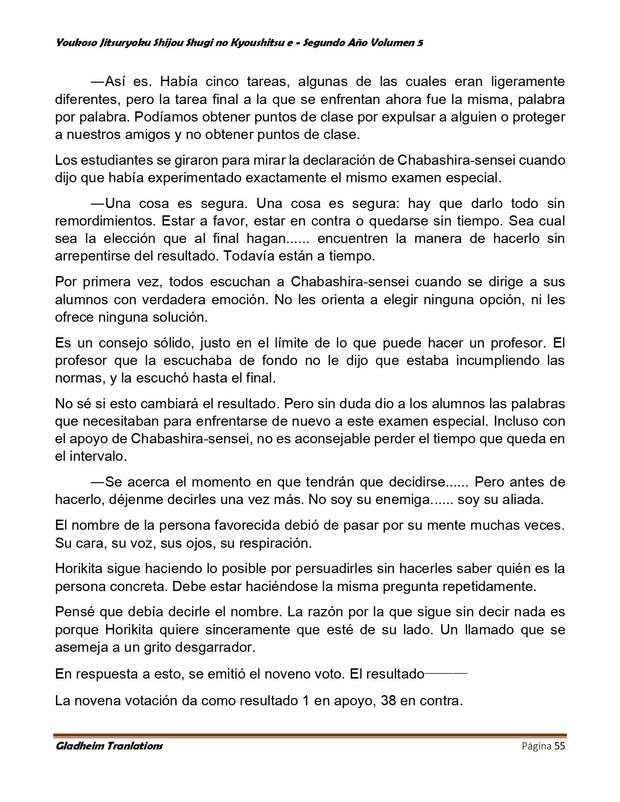 Página 55 del Manga