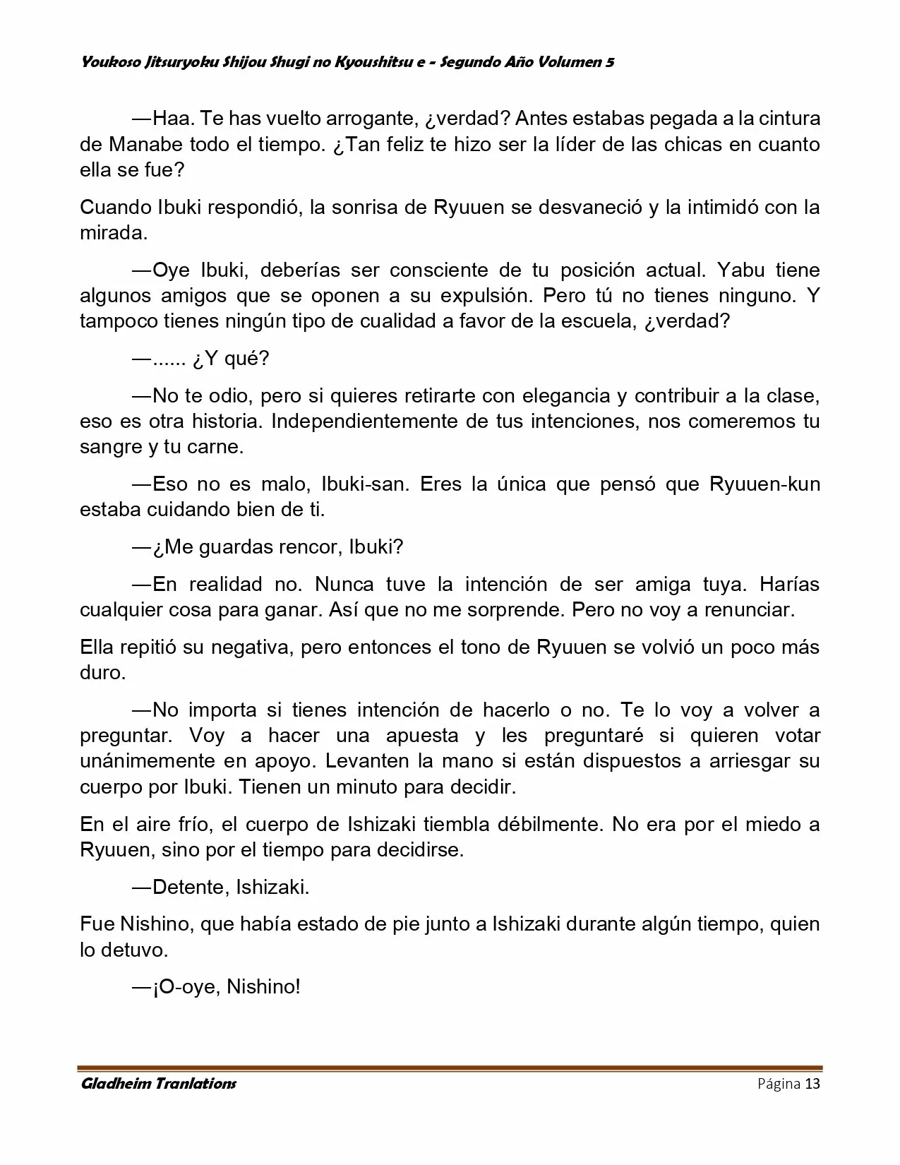 Página 13 del Manga