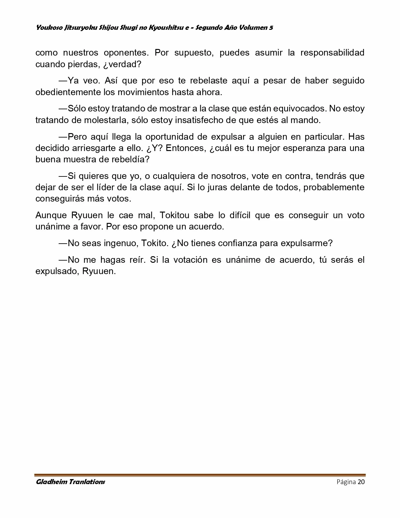 Página 20 del Manga