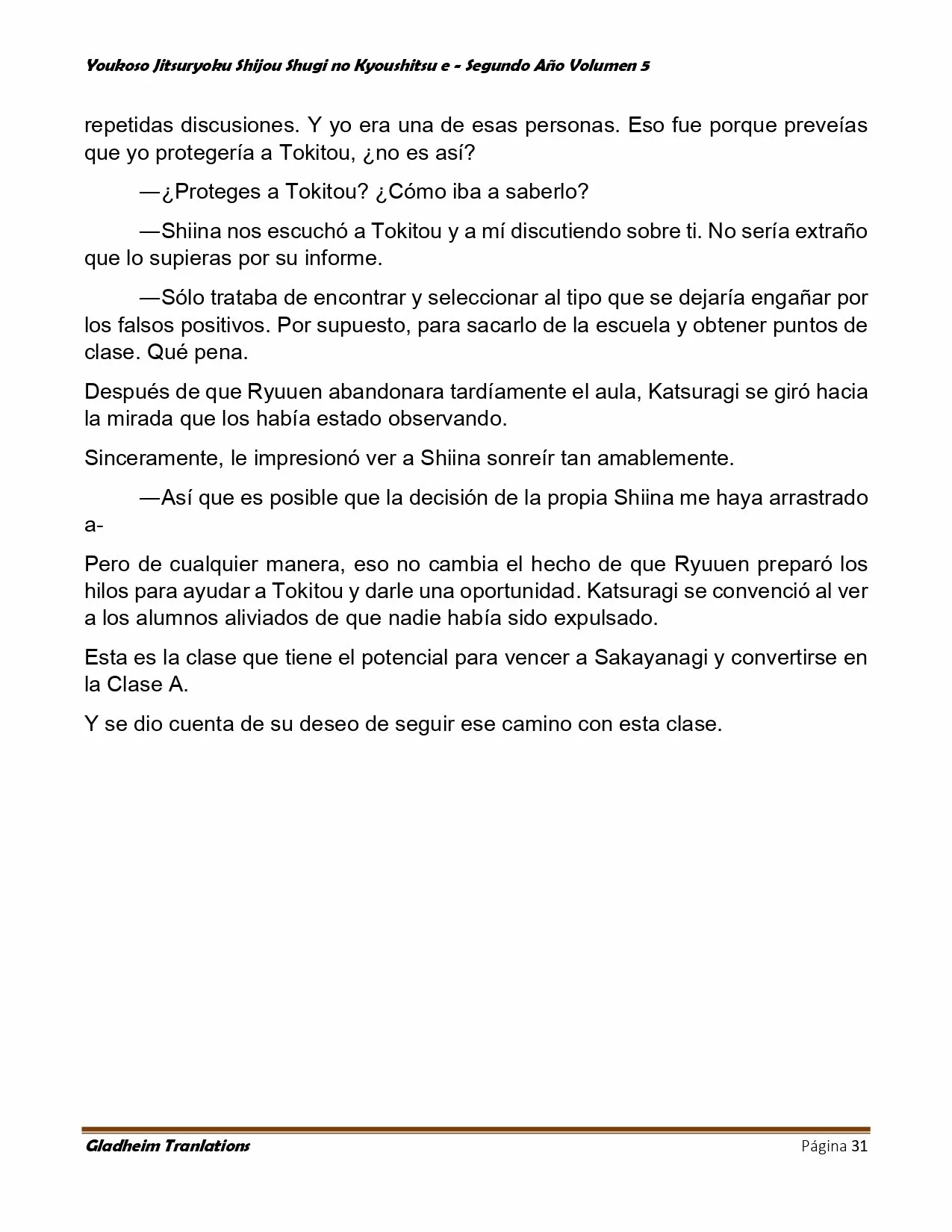 Página 31 del Manga