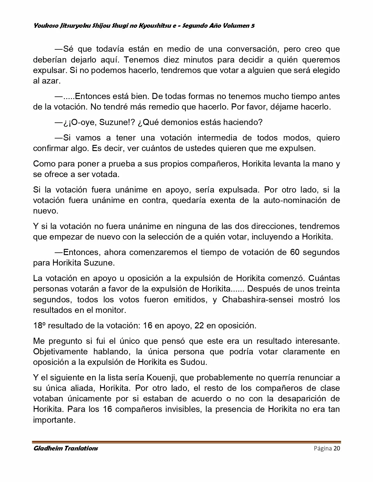 Página 20 del Manga