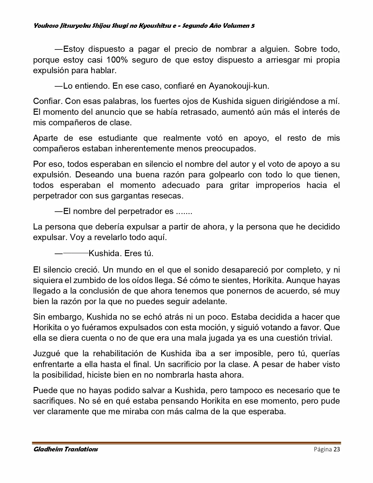 Página 23 del Manga