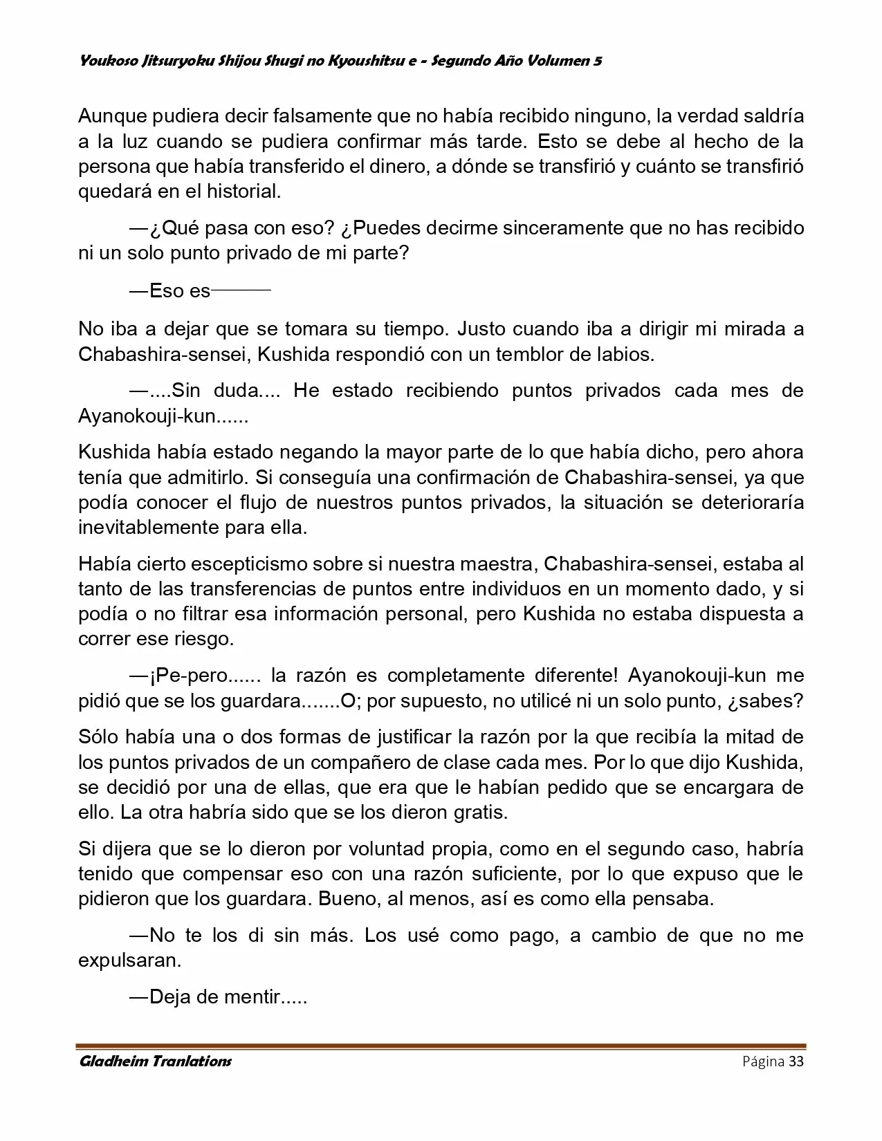 Página 33 del Manga