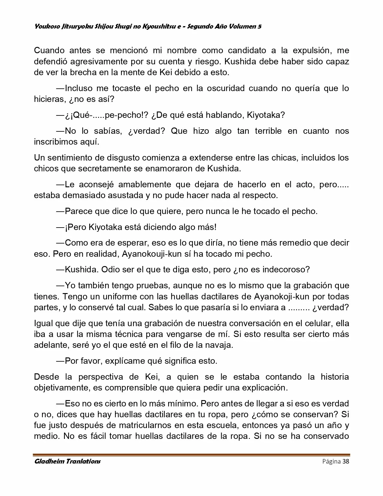 Página 38 del Manga