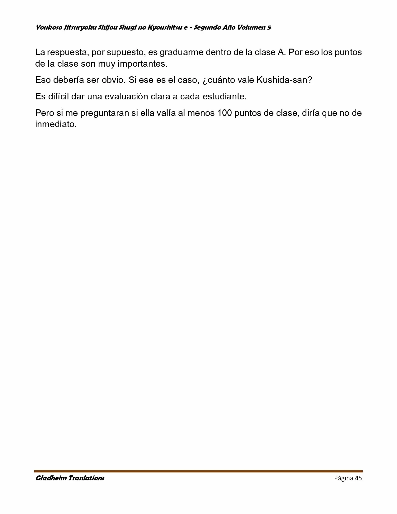 Página 45 del Manga