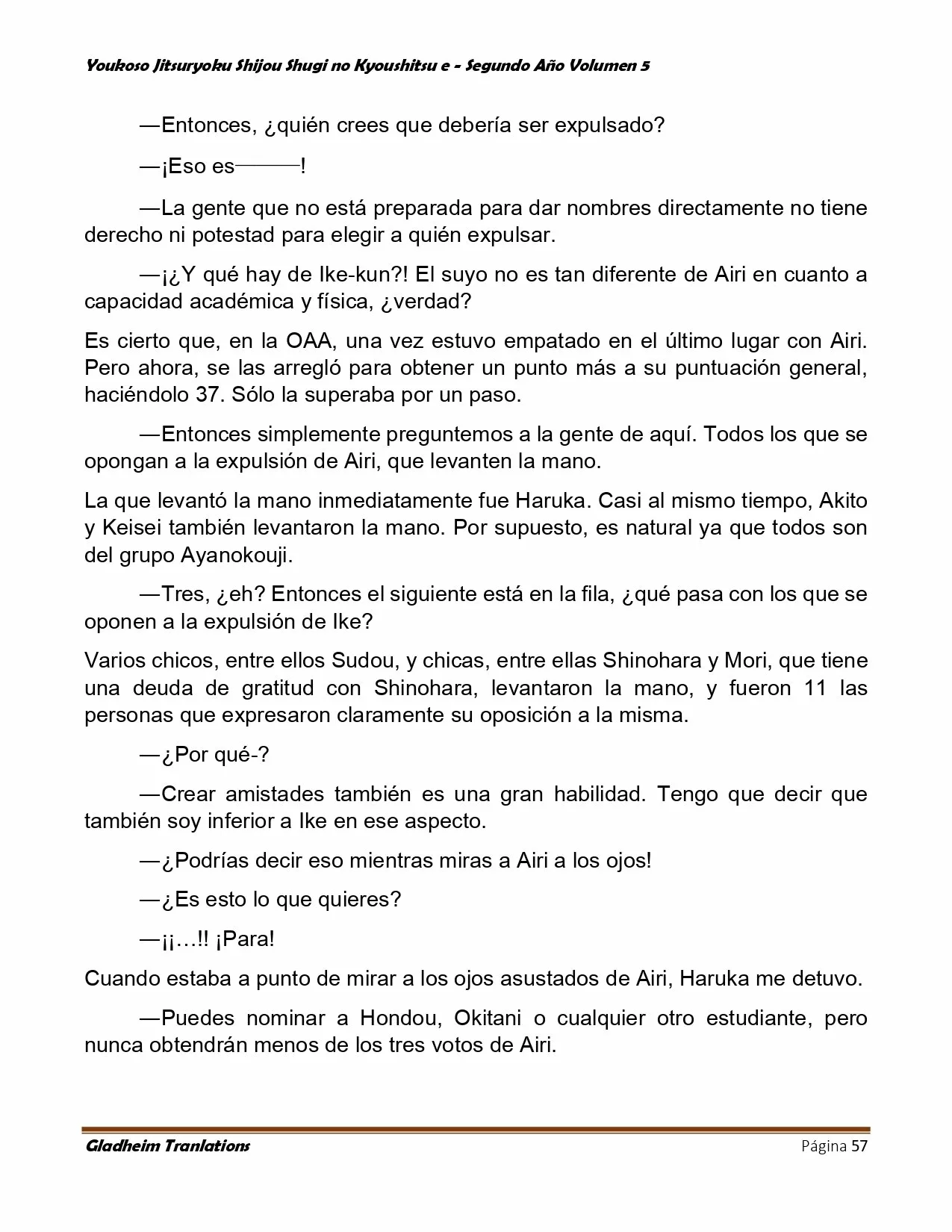 Página 57 del Manga