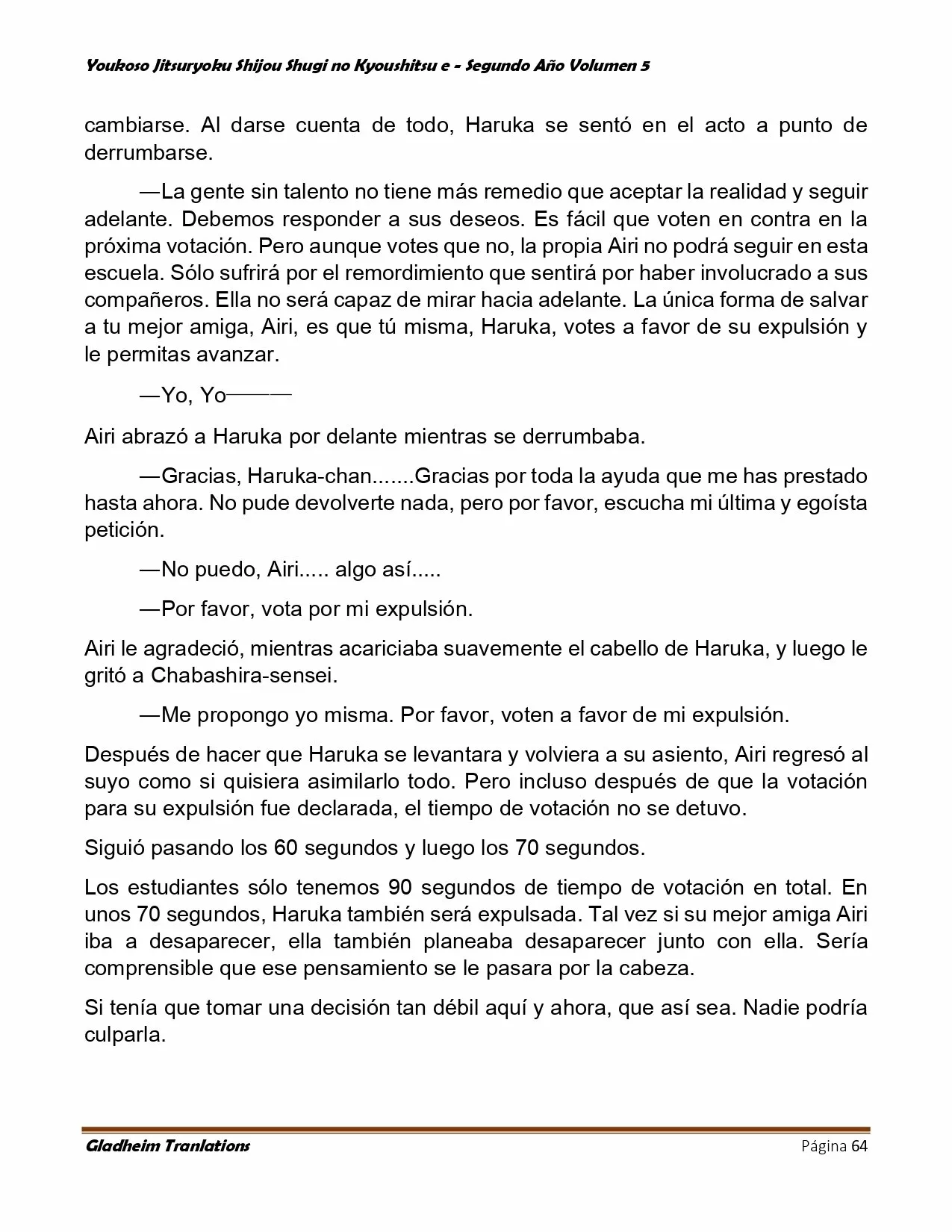 Página 64 del Manga