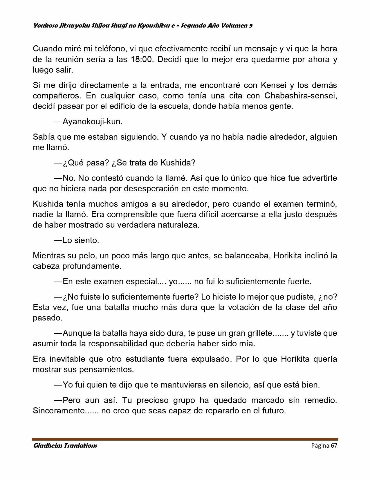 Página 67 del Manga