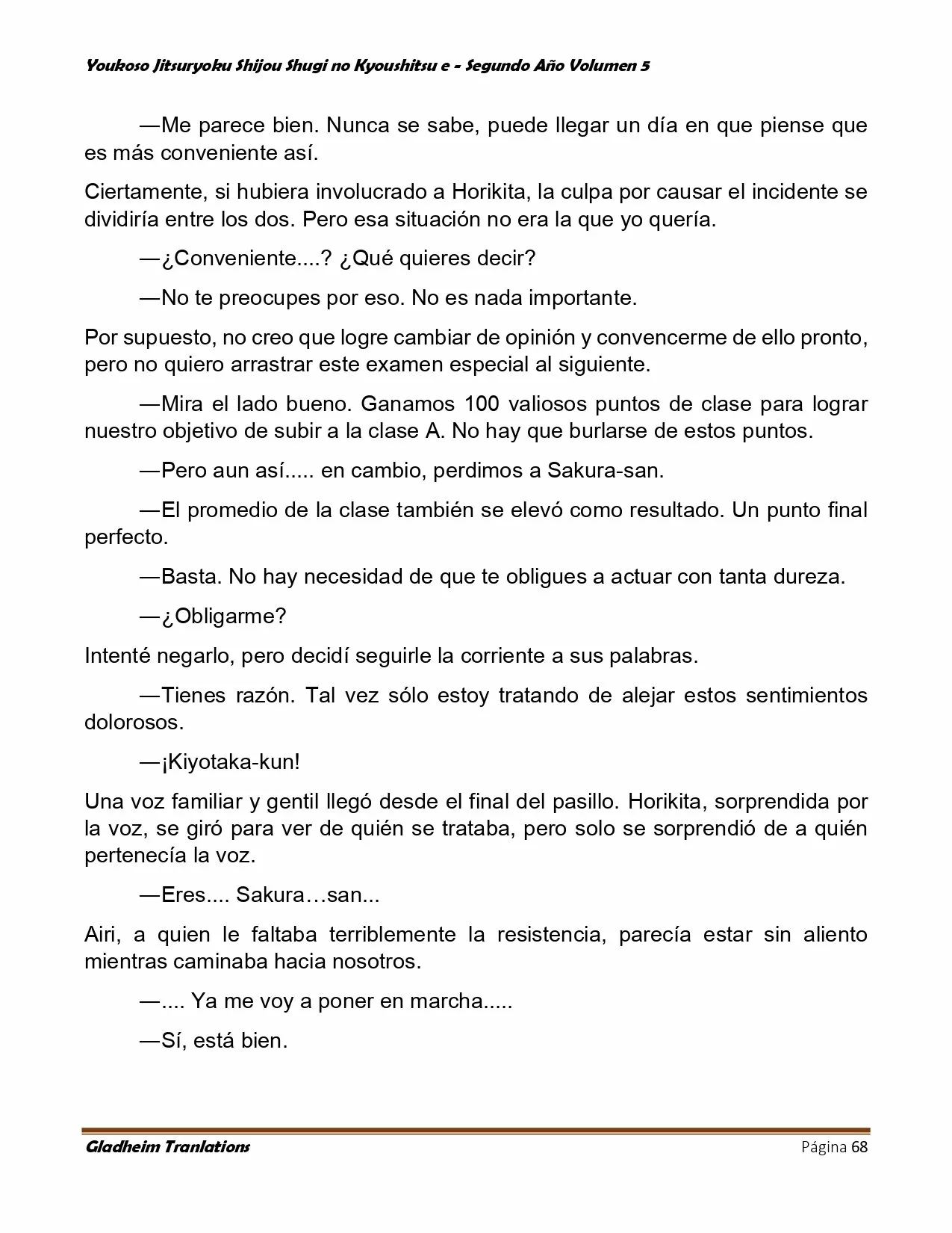 Página 68 del Manga