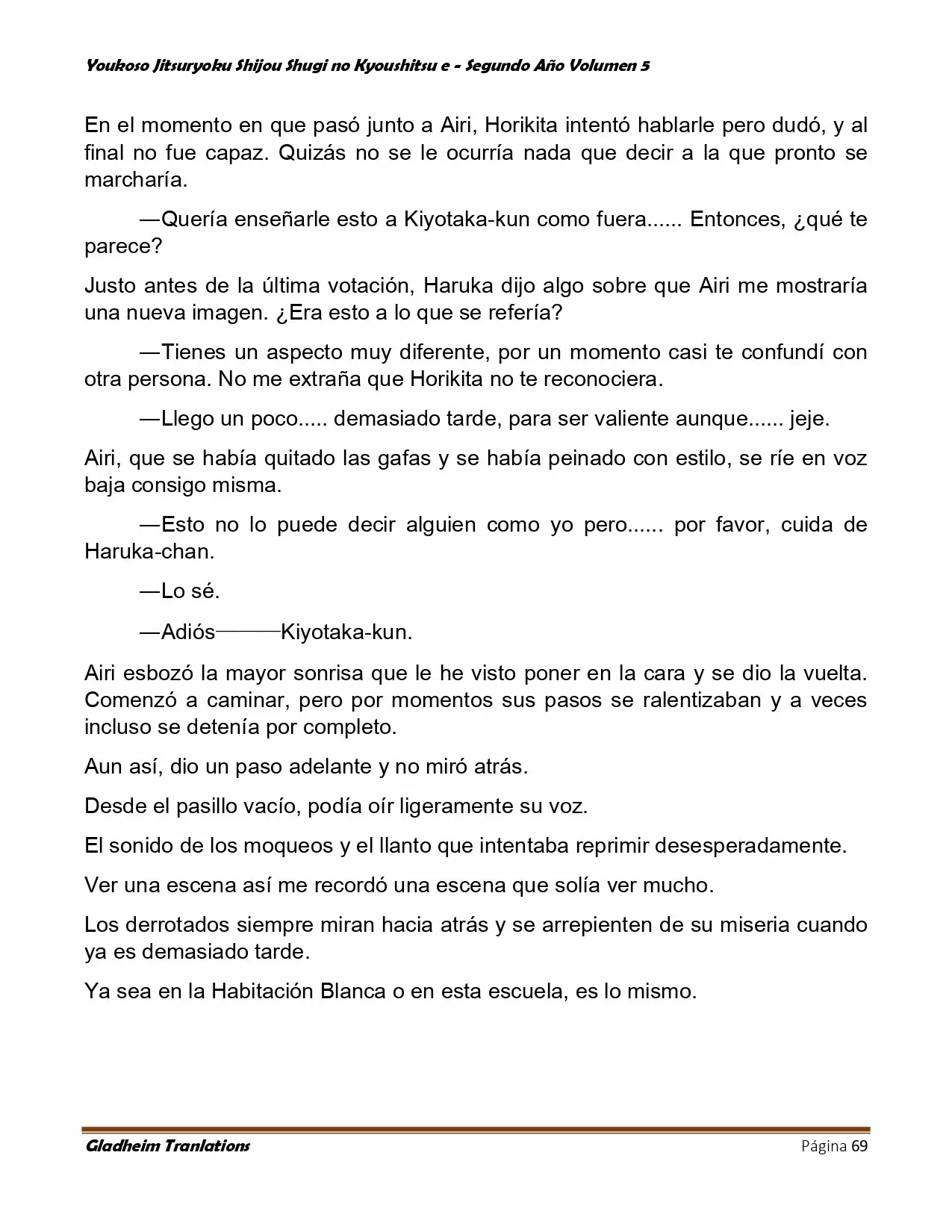 Página 69 del Manga