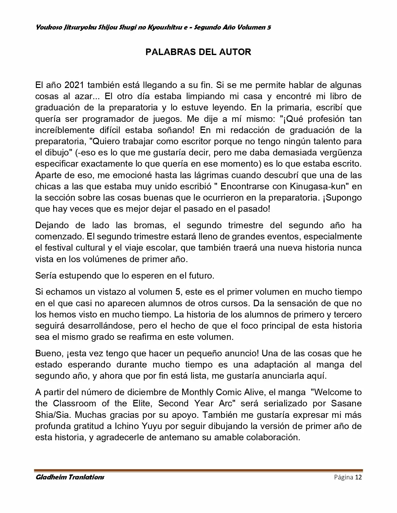 Página 12 del Manga