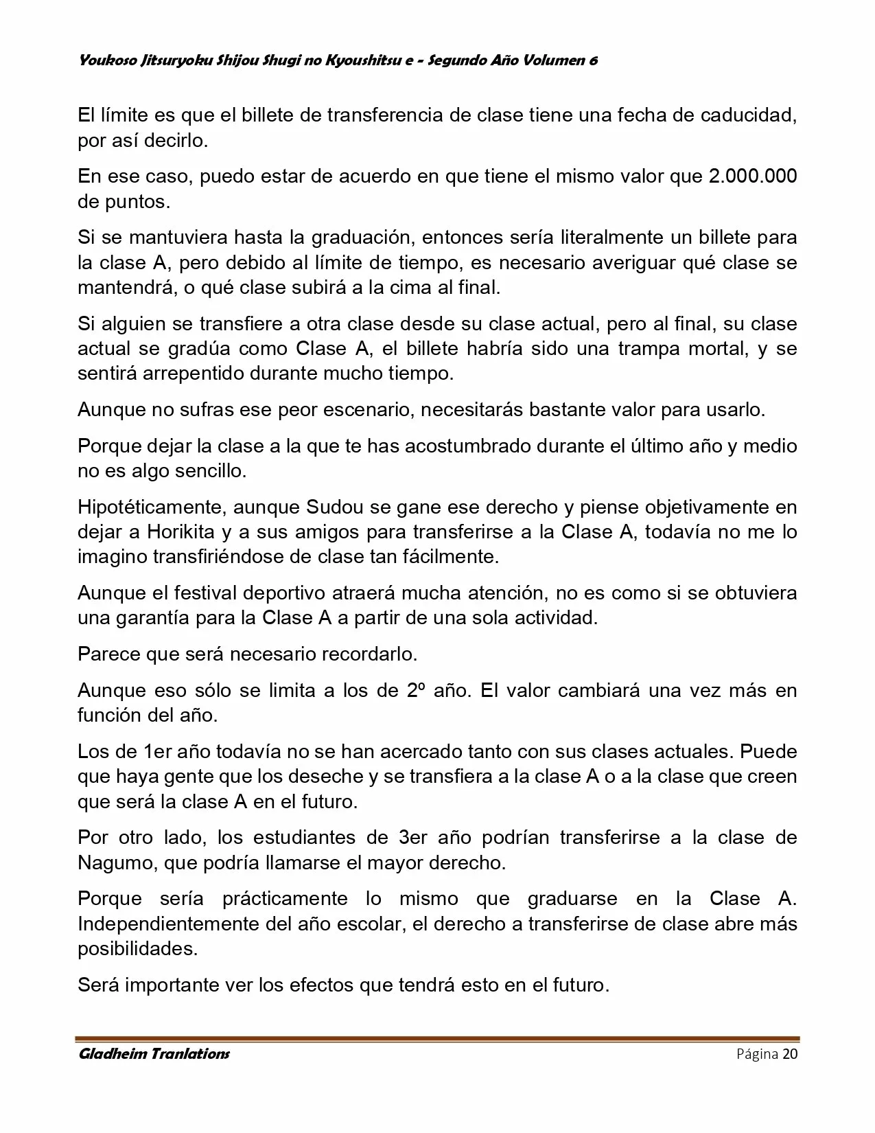 Página 20 del Manga