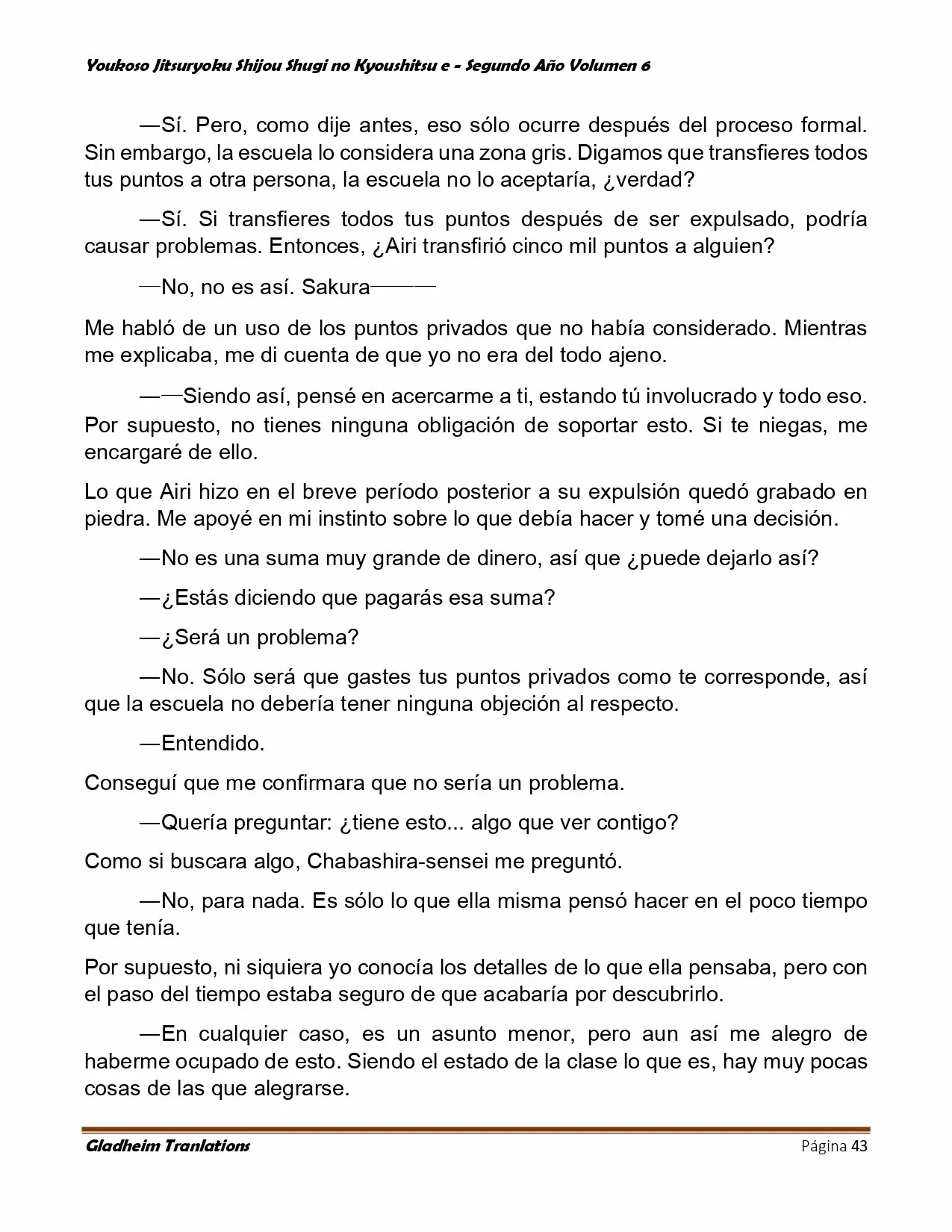 Página 43 del Manga