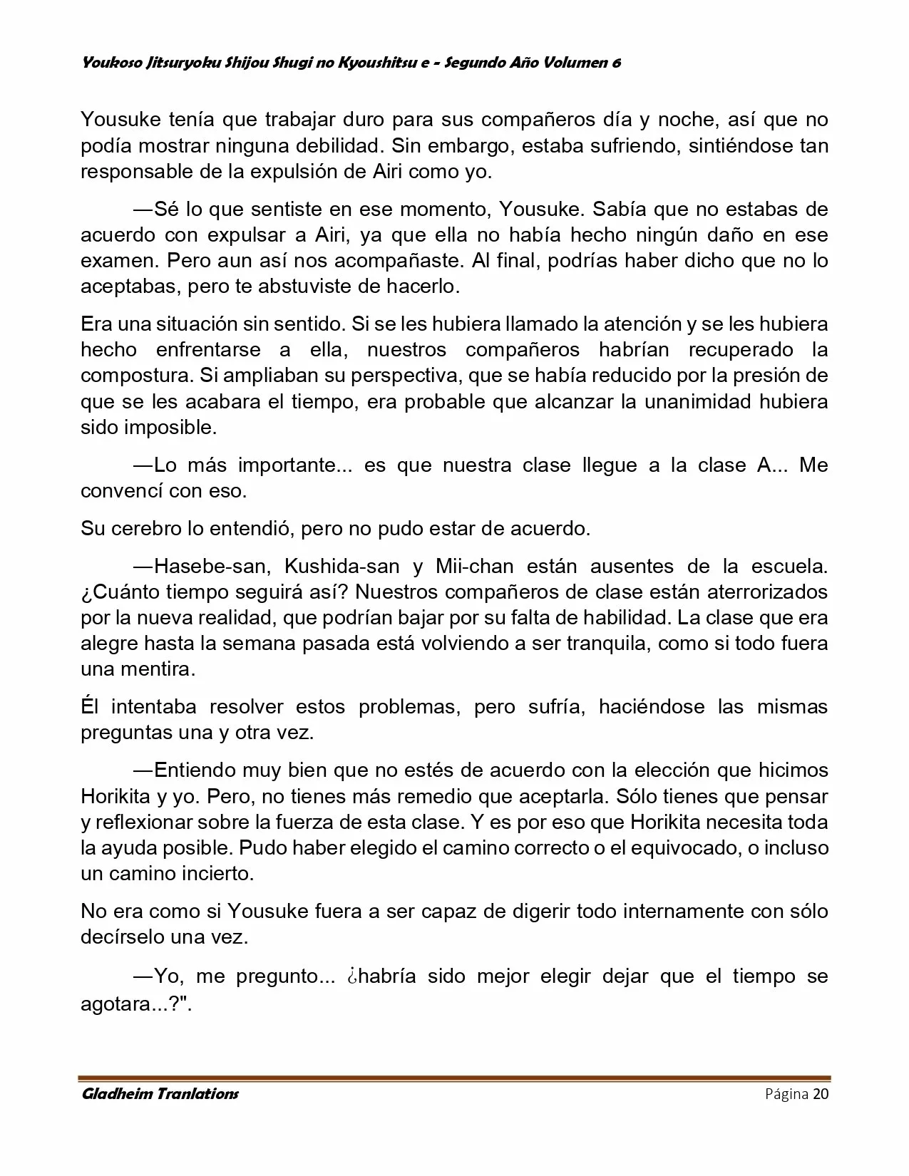 Página 20 del Manga