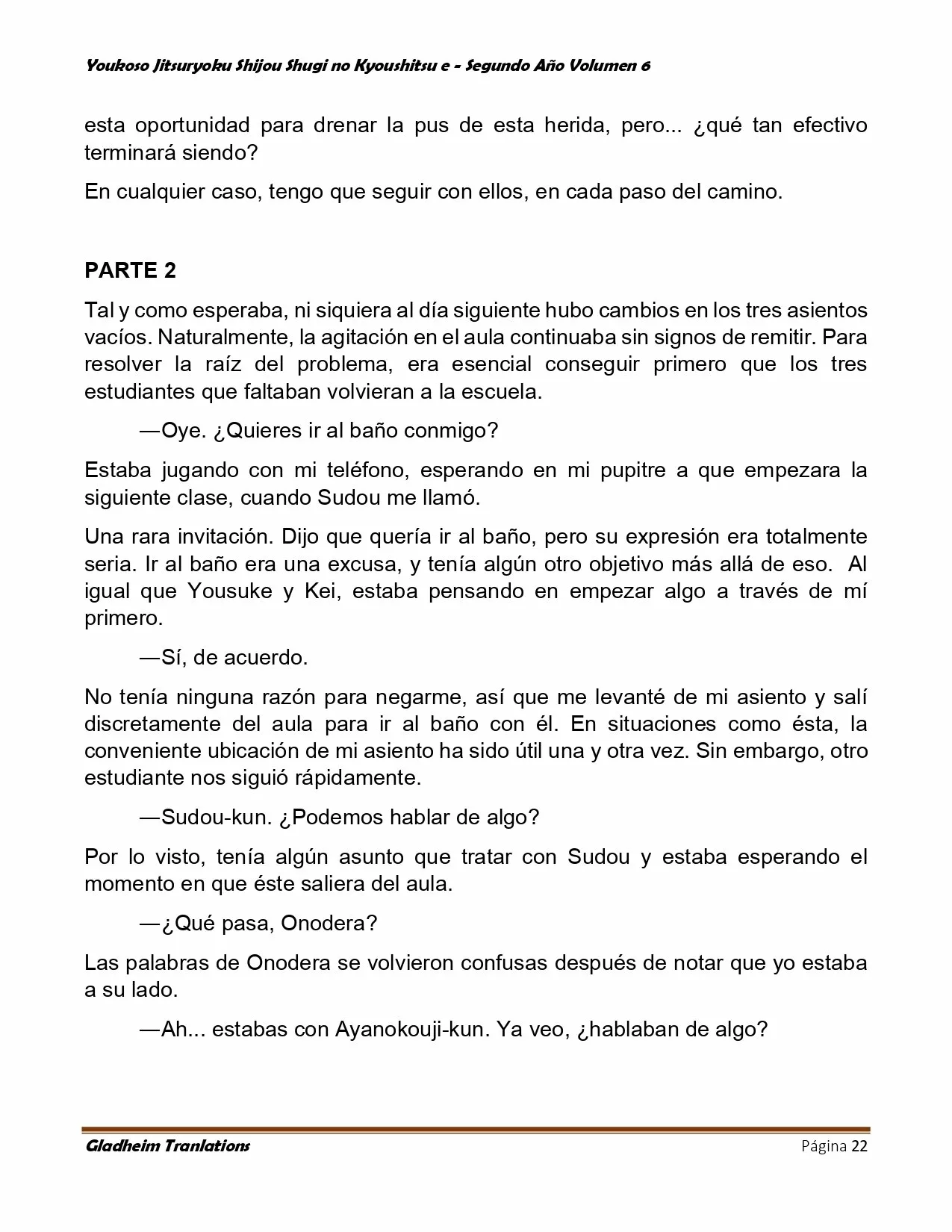 Página 22 del Manga