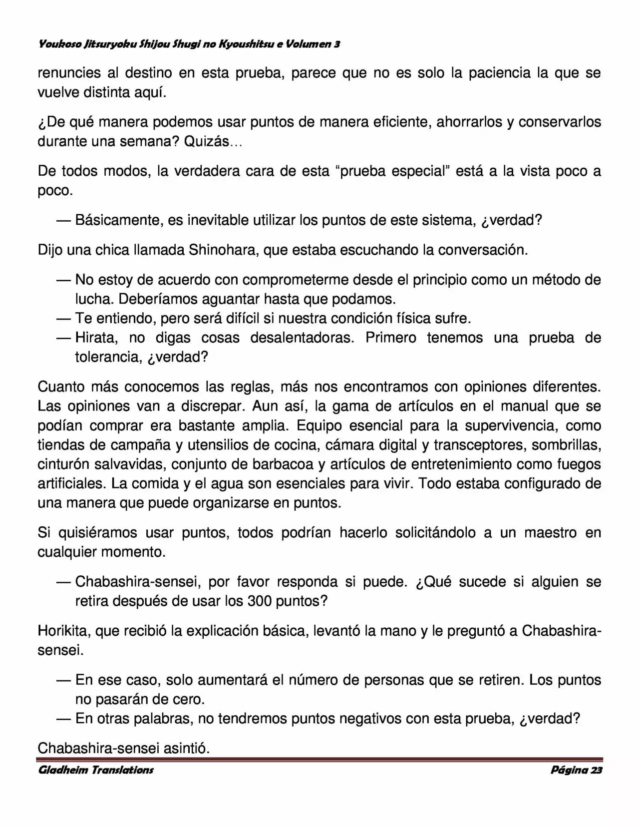 Página 23 del Manga